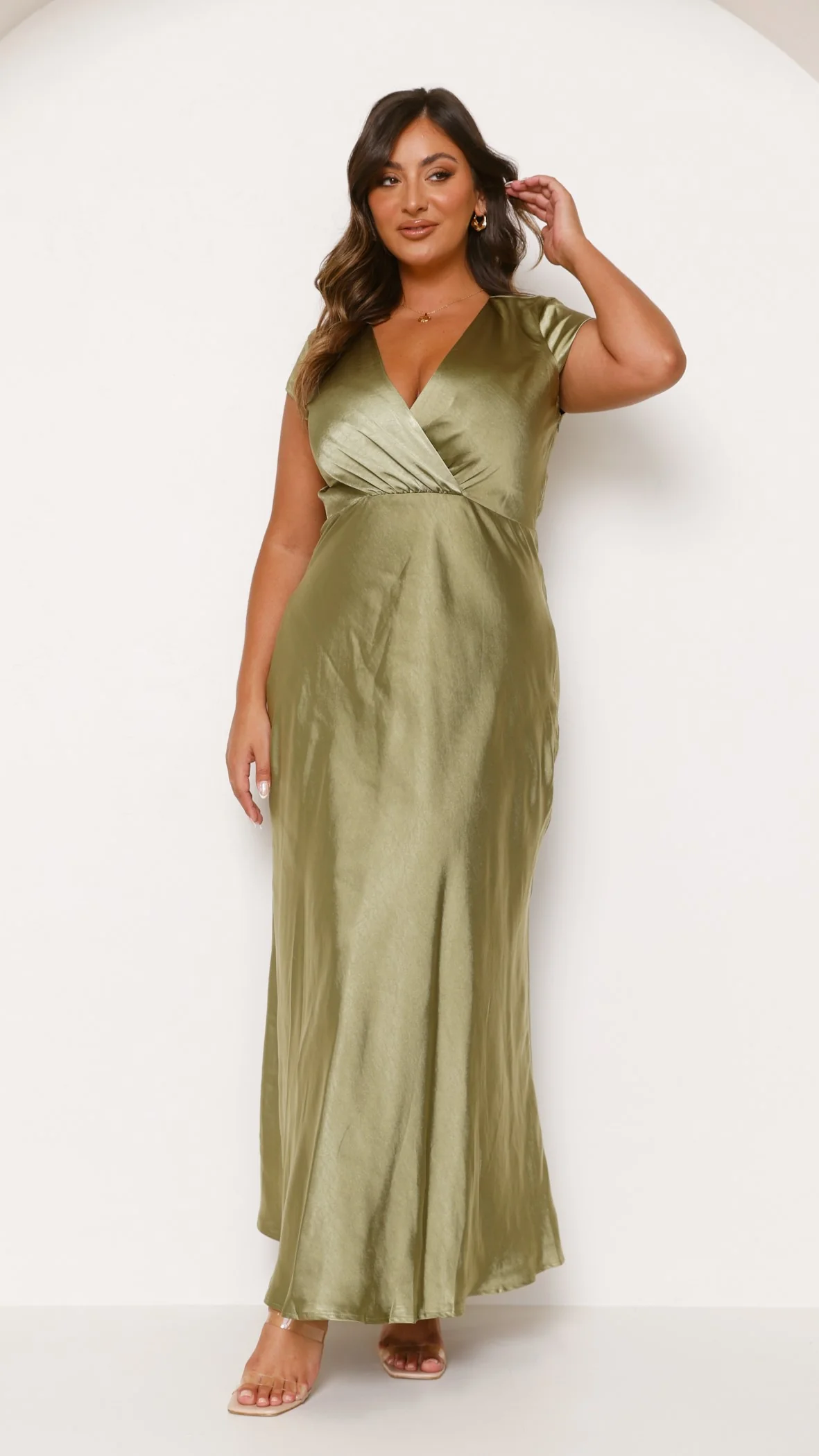 Selma Maxi Dress - Olive - Image 14