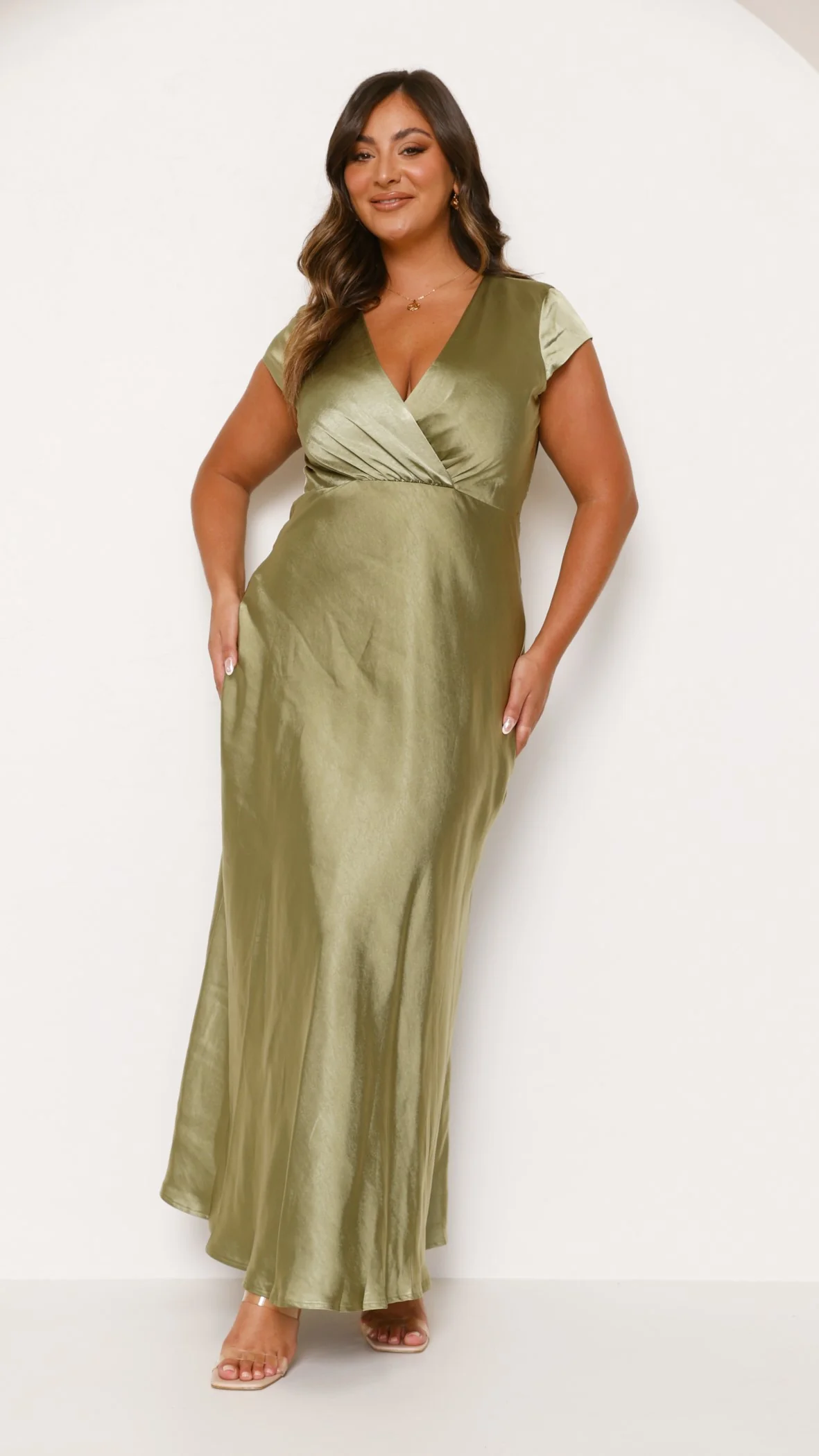 Selma Maxi Dress - Olive - Image 16