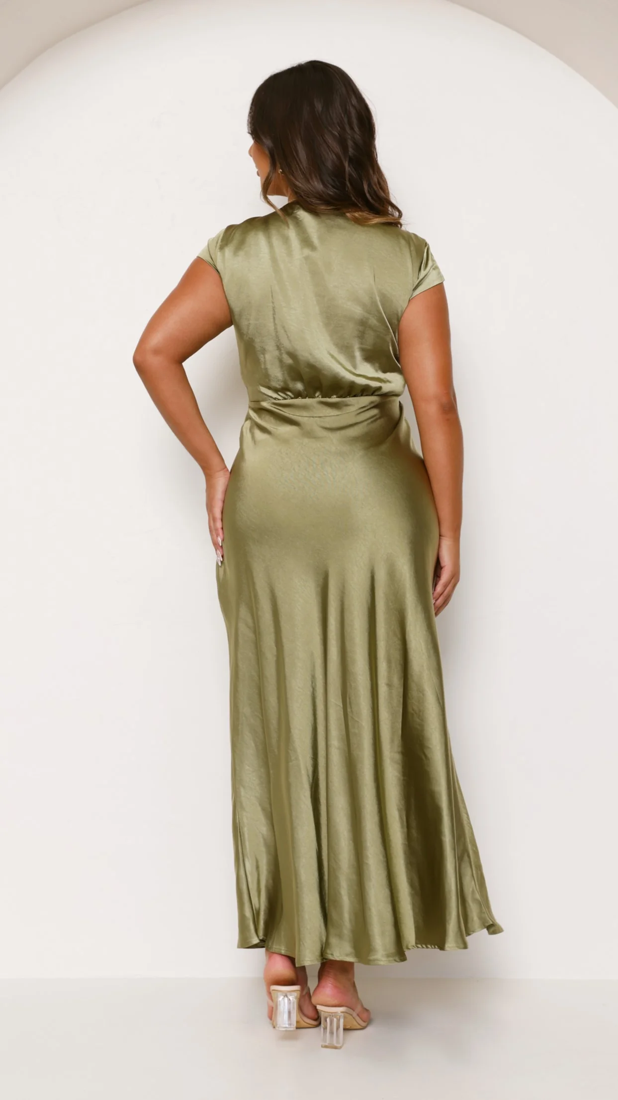 Selma Maxi Dress - Olive - Image 6