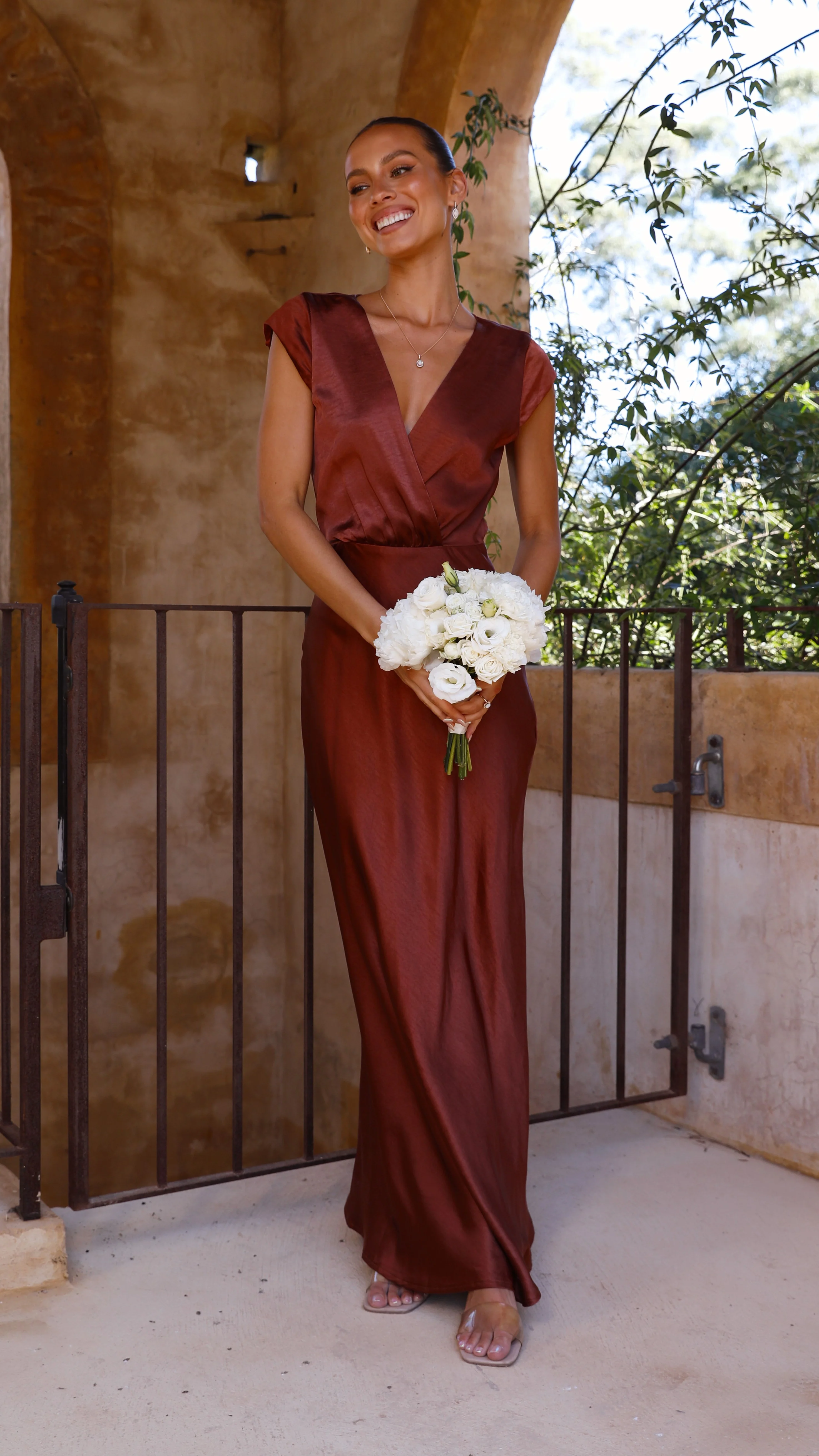 Selma Maxi Dress - Rust - Image 2