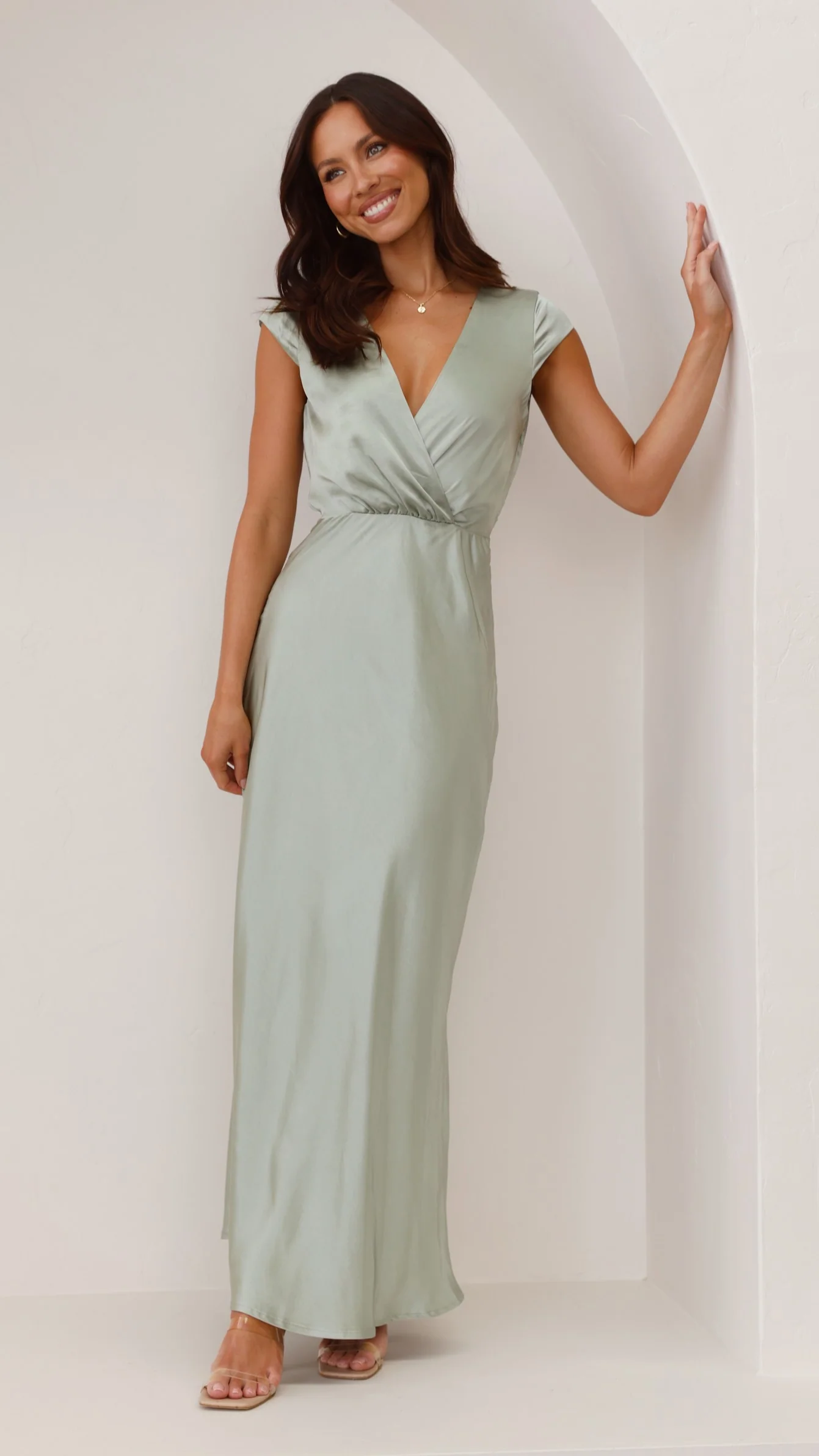 Selma Maxi Dress - Sage - Image 17