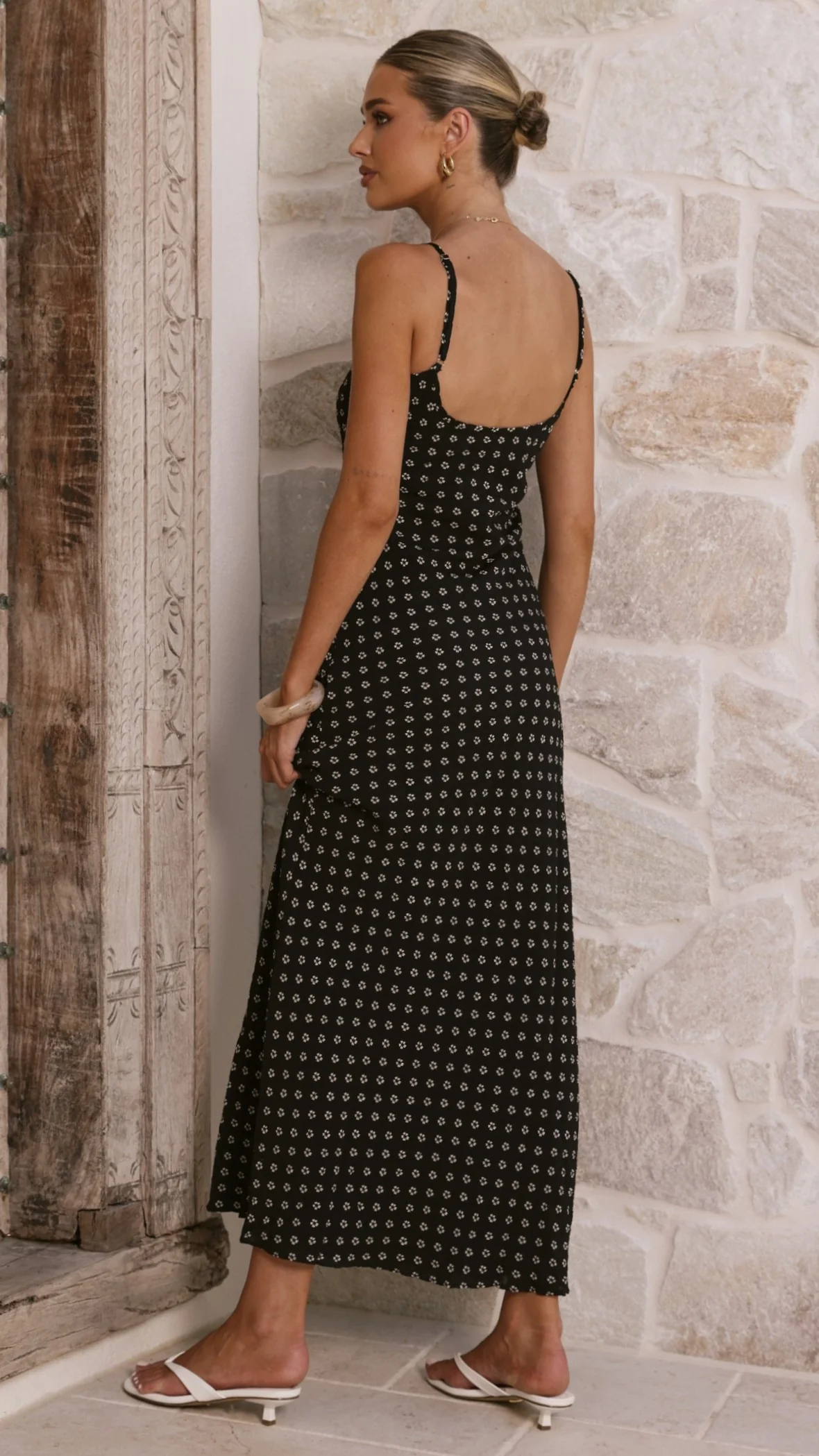 Shania Maxi Dress - Black Floral - Image 2