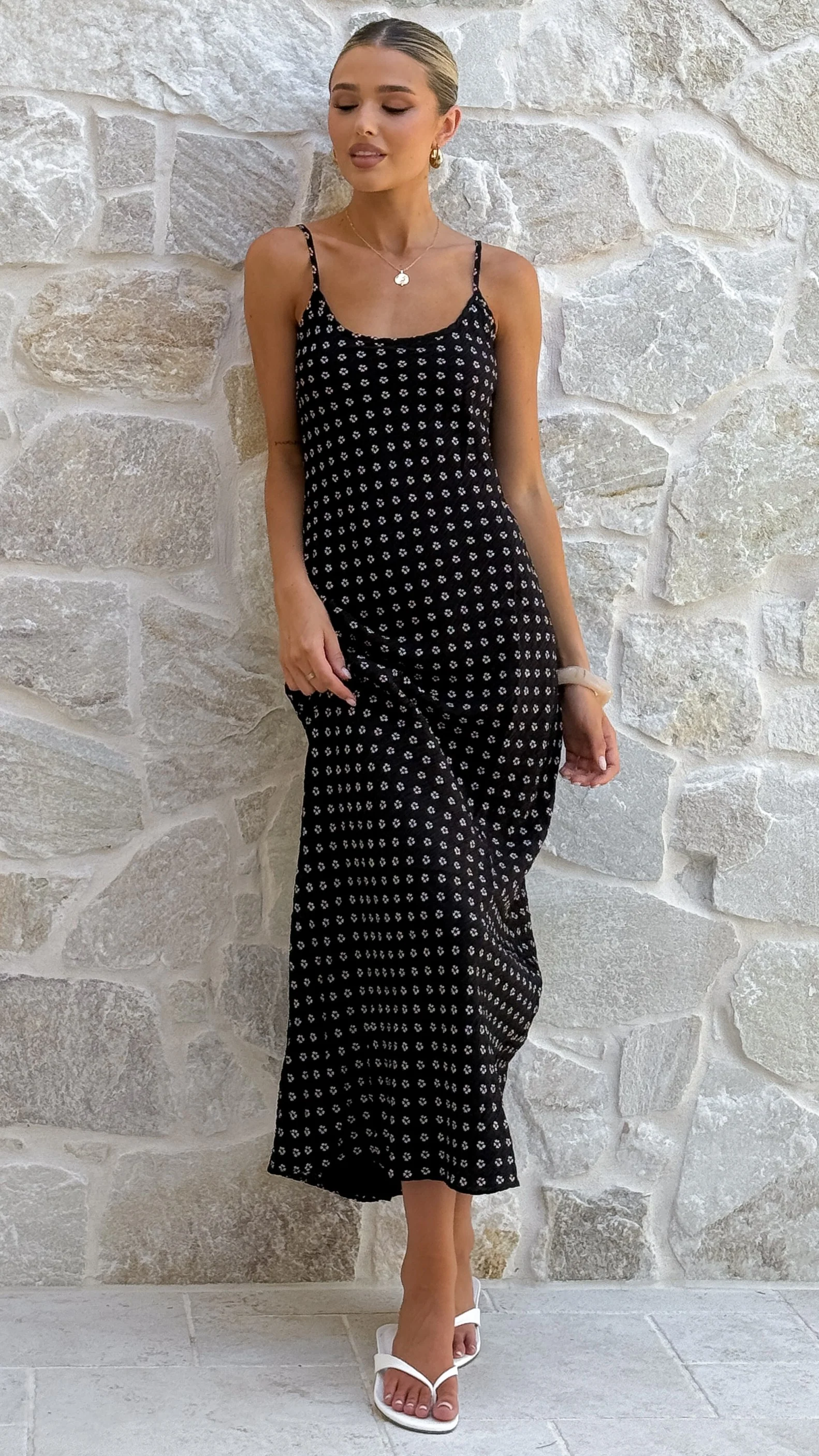 Shania Maxi Dress - Black Floral - Image 4