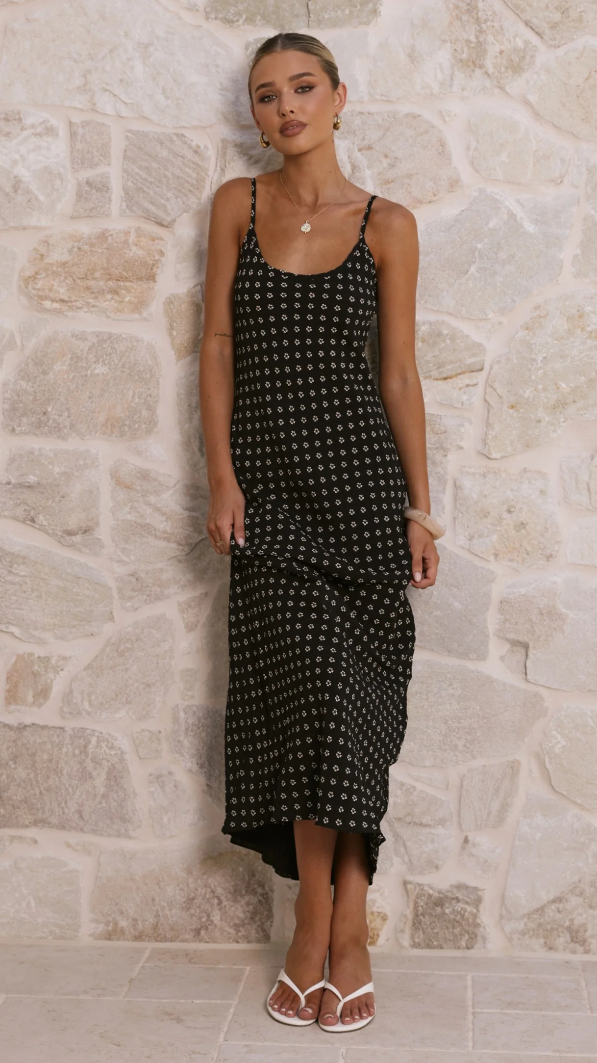 Shania Maxi Dress - Black Floral - Image 8