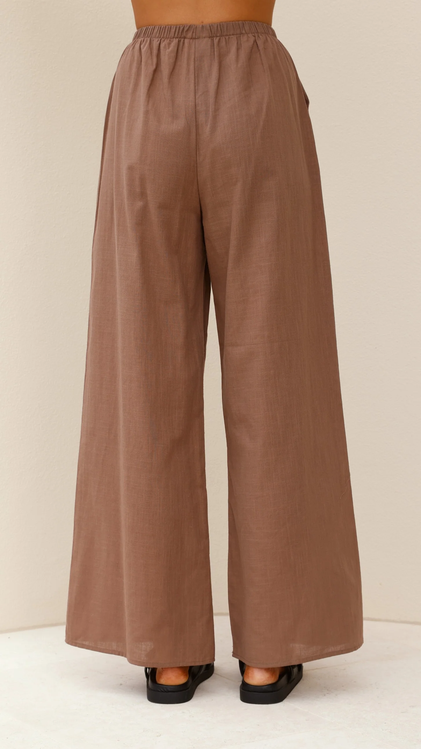 Sharni Strapless Pleat Top and Pants Set - Chocolate - Image 11