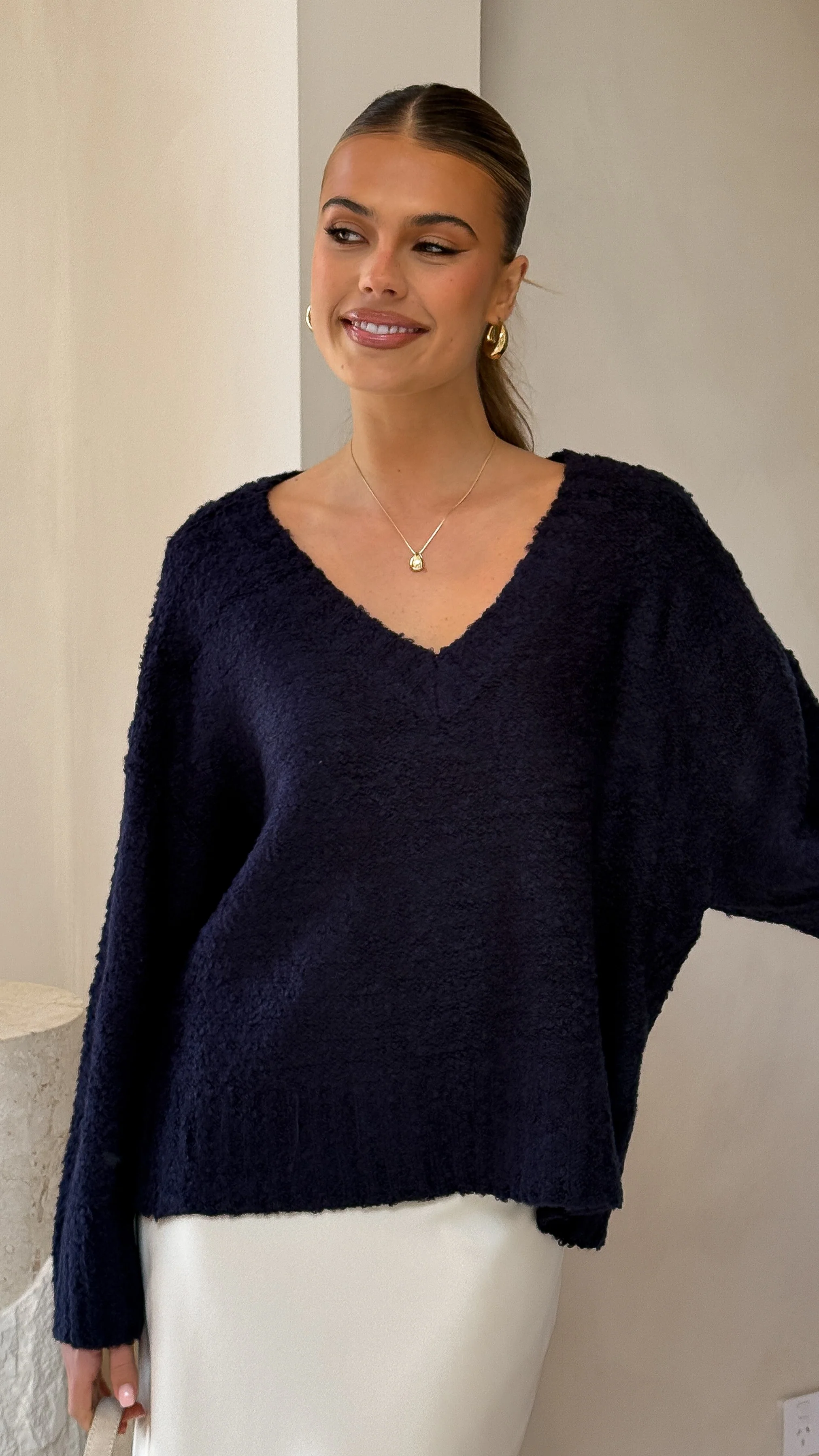 Silas Knit Top - Navy - Image 3