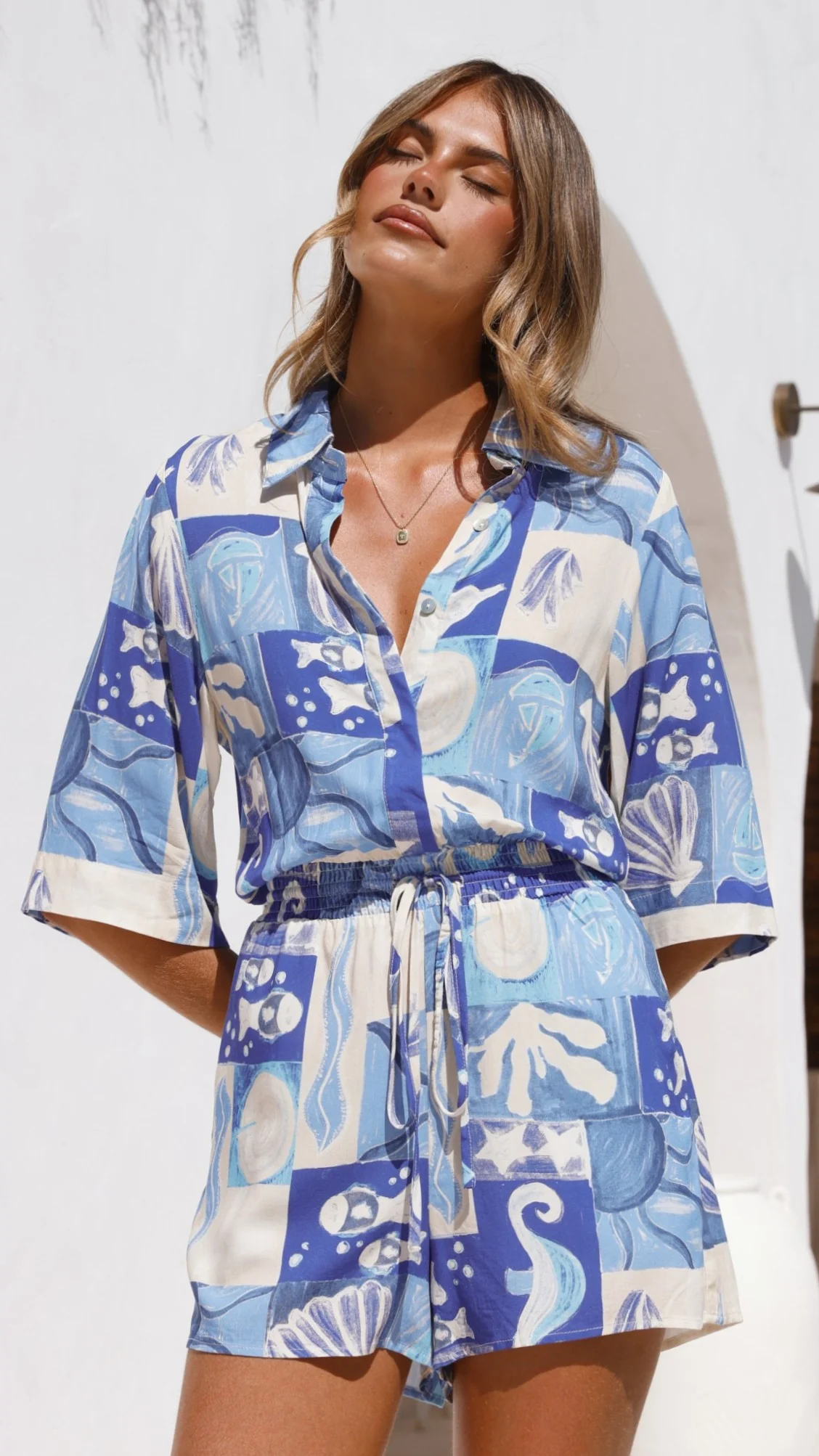 Silla Playsuit - Ocean Mirage