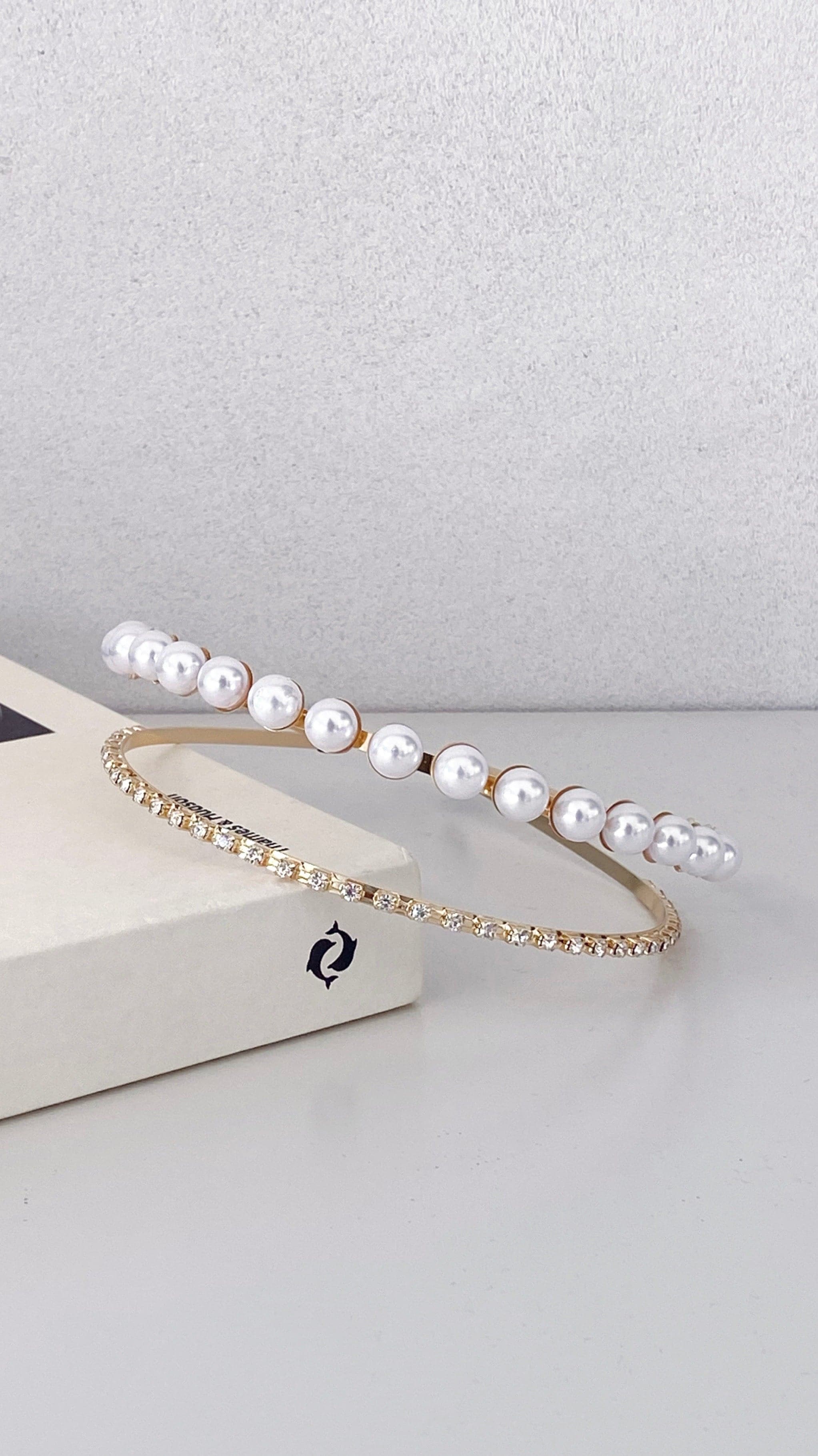 Sinclair Headpiece - Gold/Pearl - Image 3