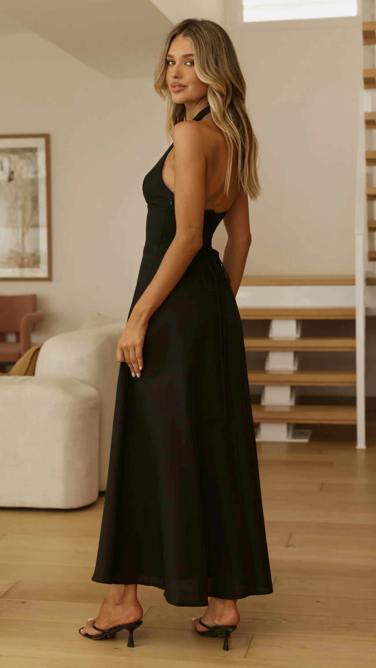 Skye Maxi Dress - Black - Image 10