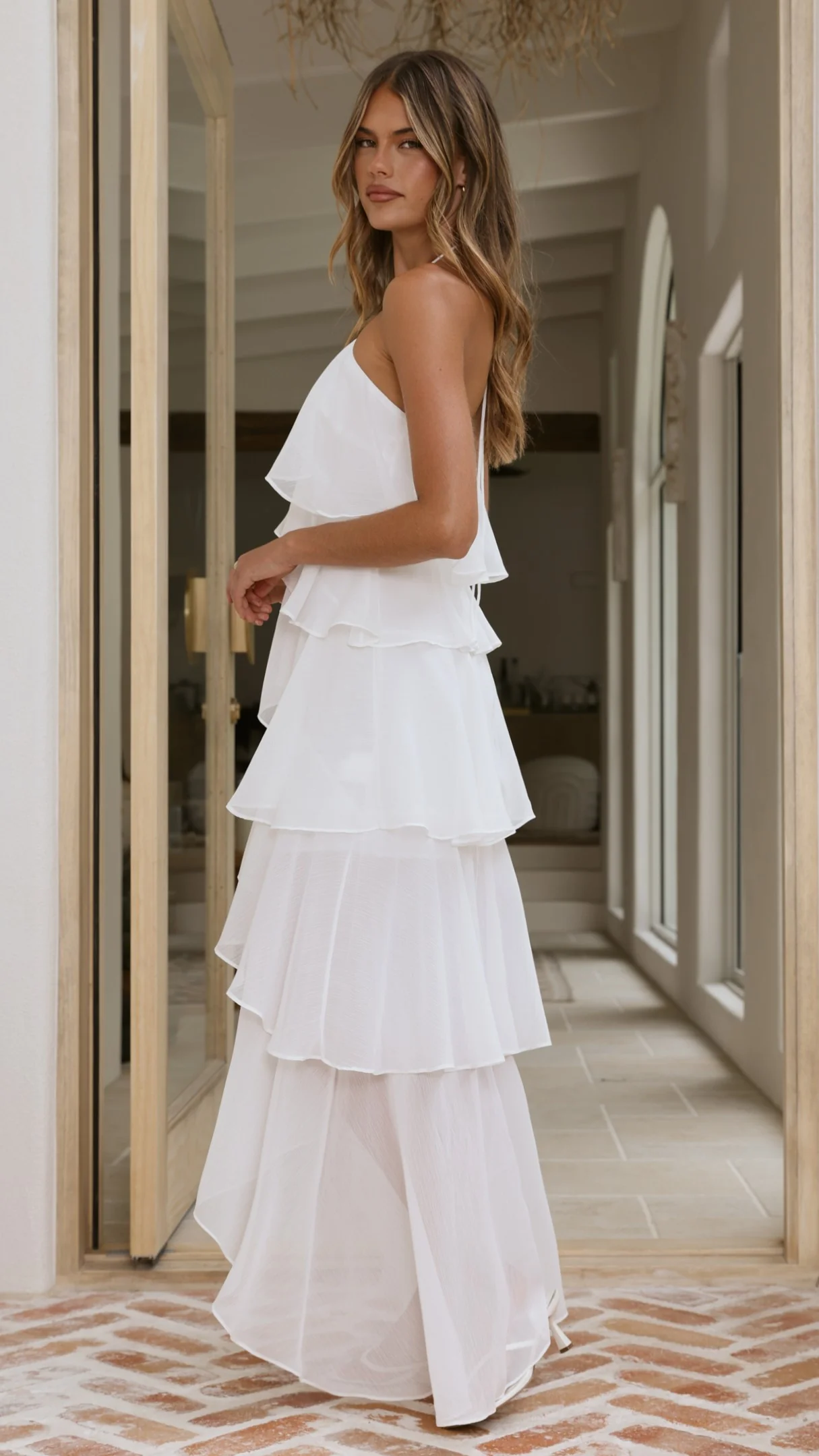 Soho Maxi Dress - White - Image 4