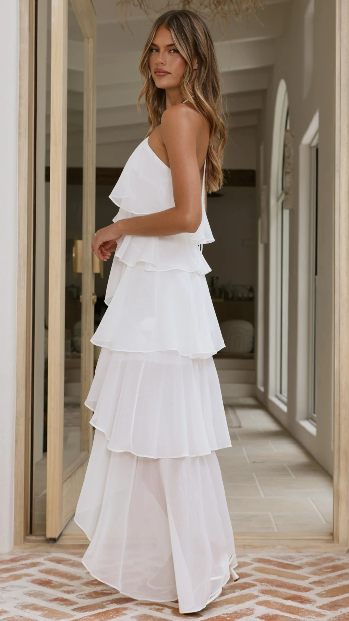 Soho Maxi Dress - White - Image 9