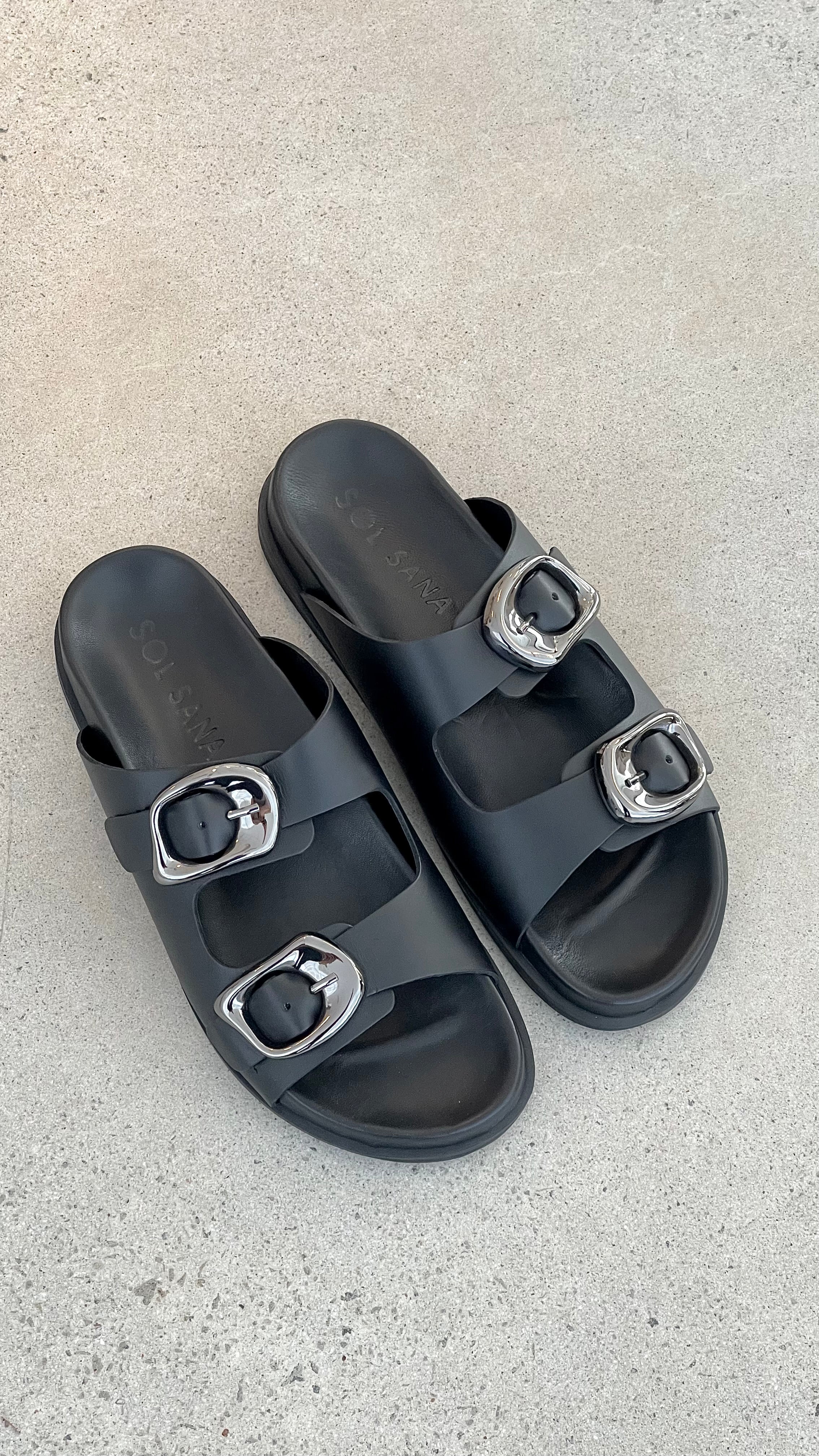 Sol Sana San Jose Footbed - Black / Silver - Image 3