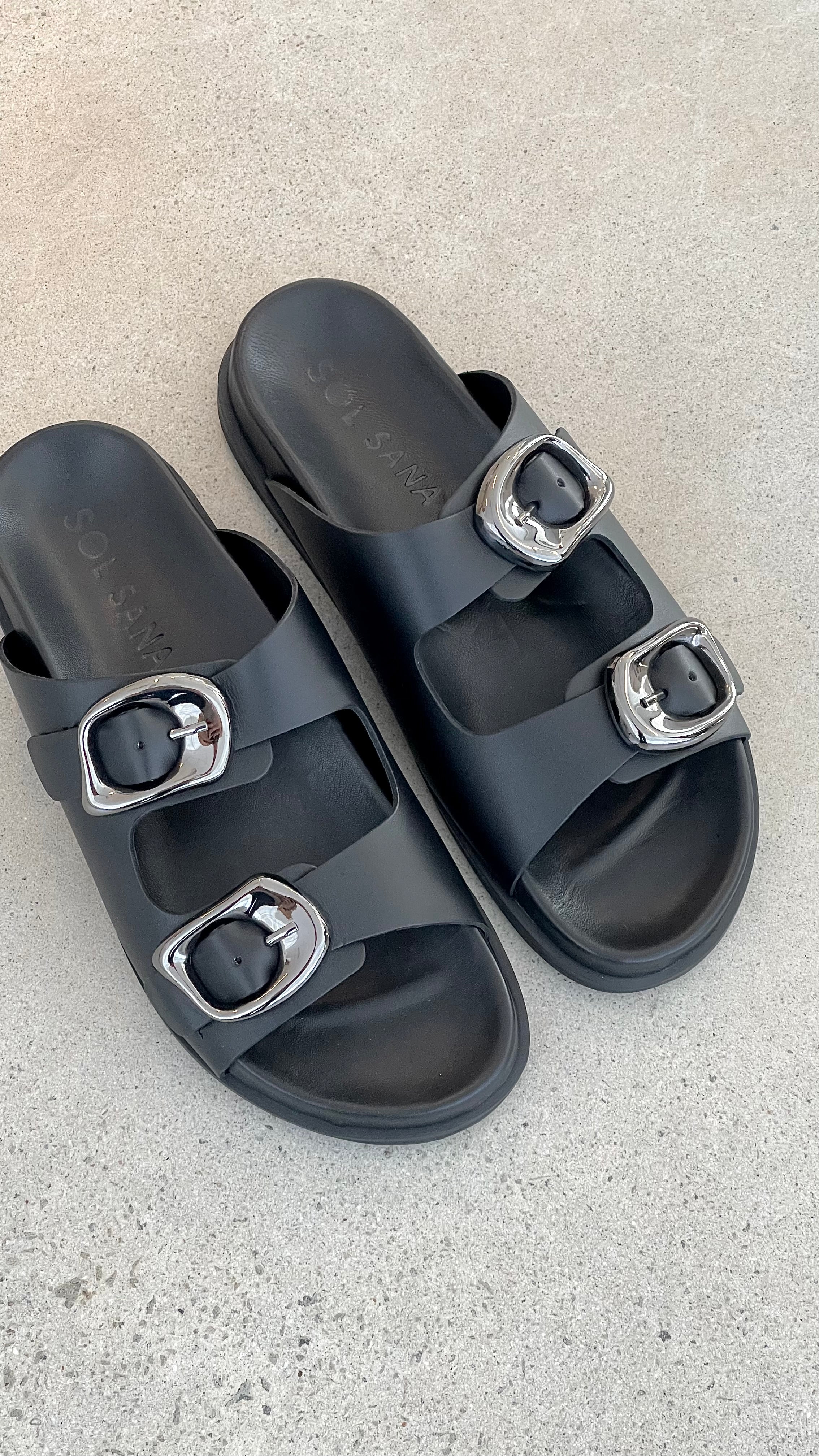 Sol Sana San Jose Footbed - Black / Silver - Image 4