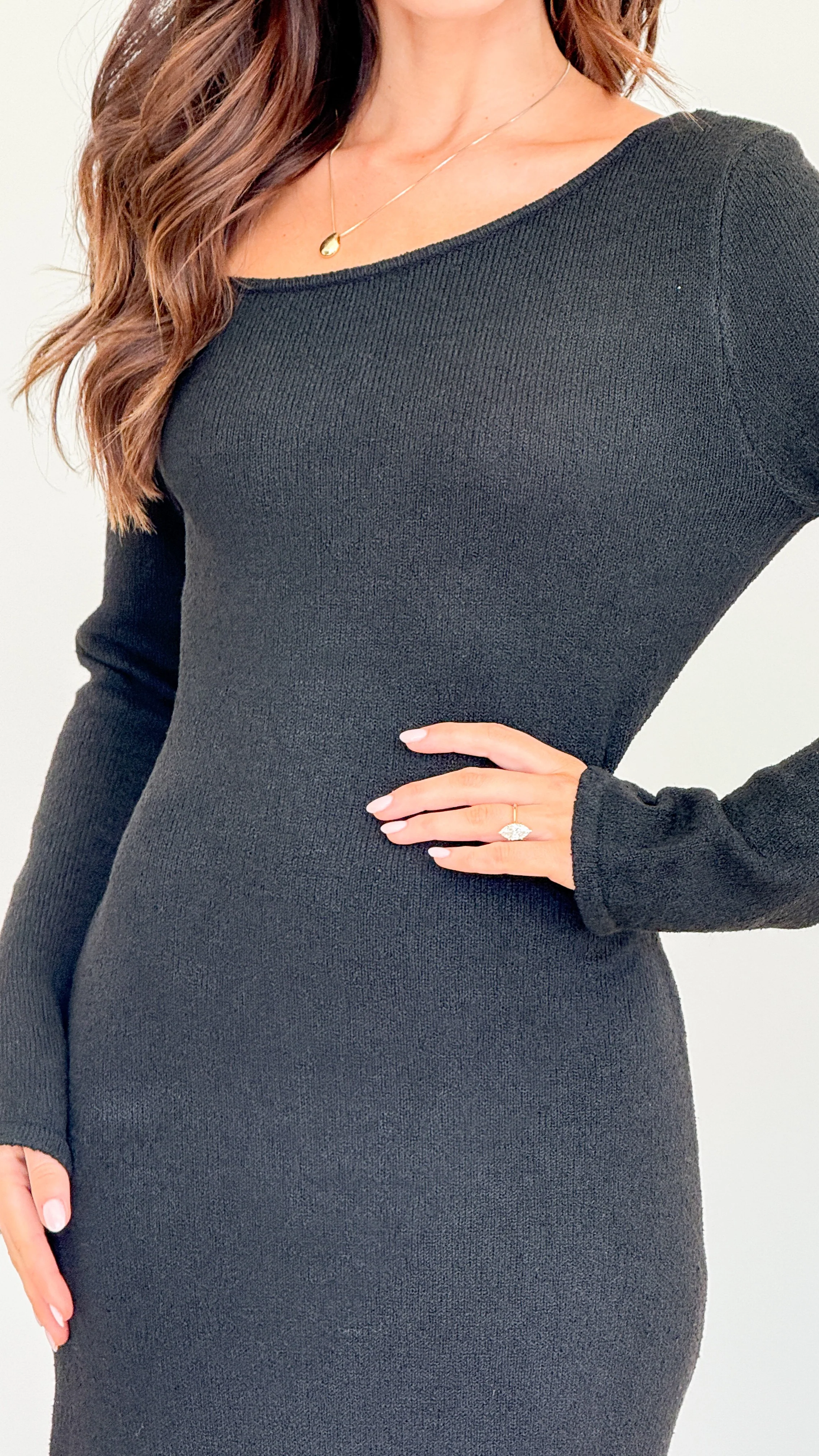 Soulina Knit Maxi Dress - Black - Image 5