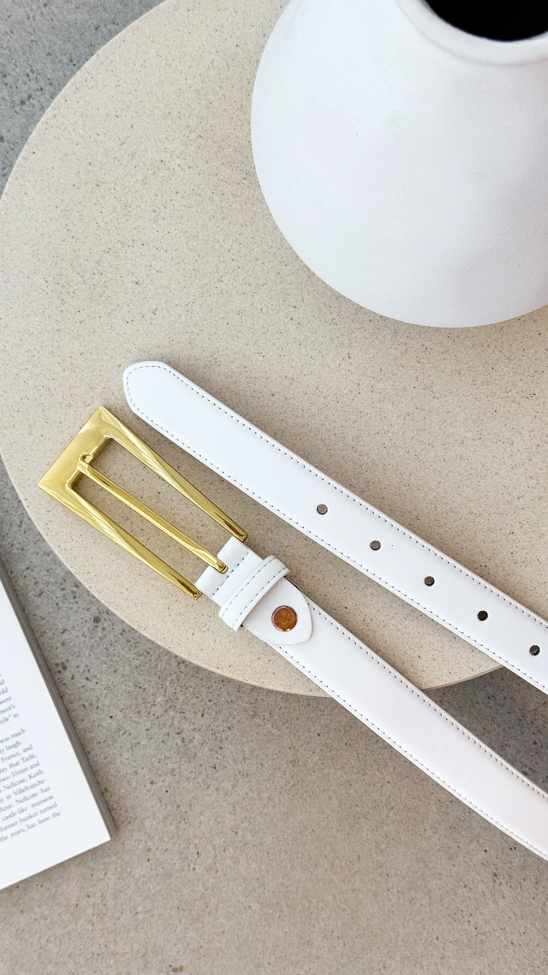 Stacey Belt - Chalk / Gold - Image 3