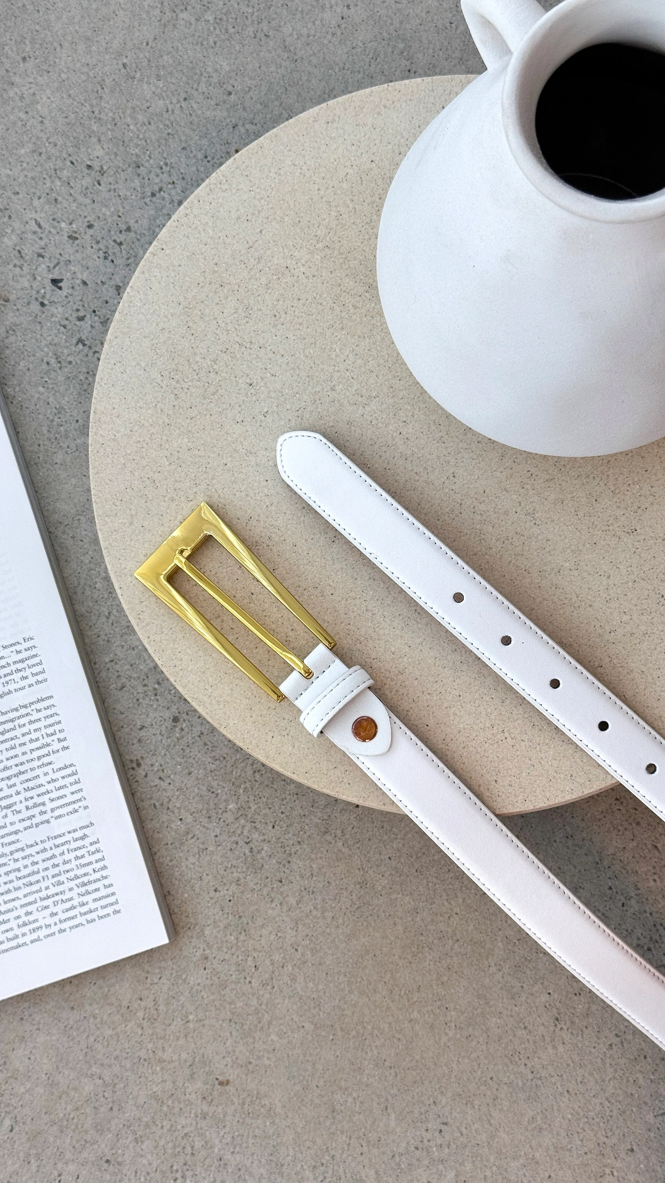 Stacey Belt - Chalk / Gold - Image 4