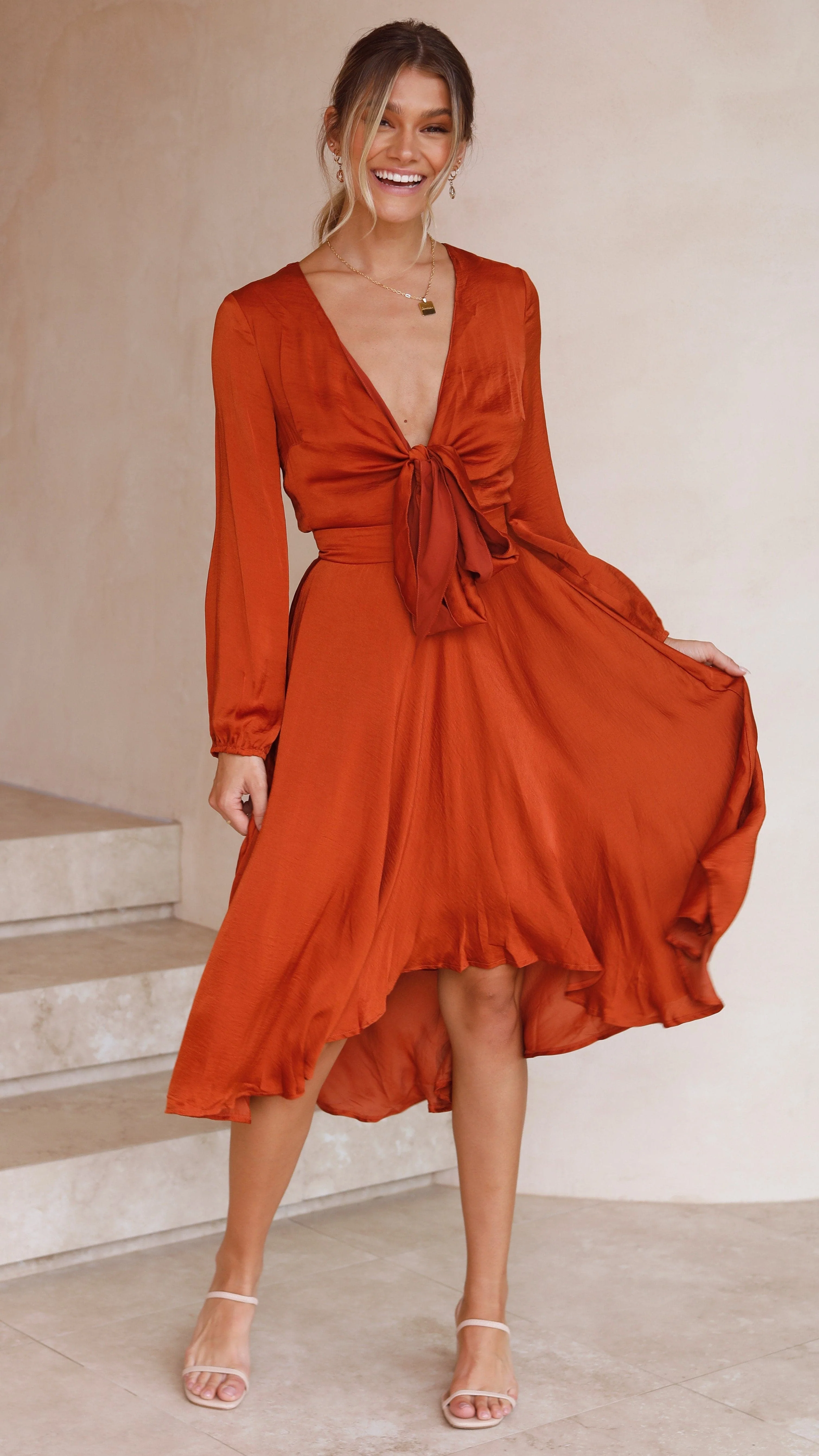 Starry Nights Dress - Rust - Image 15