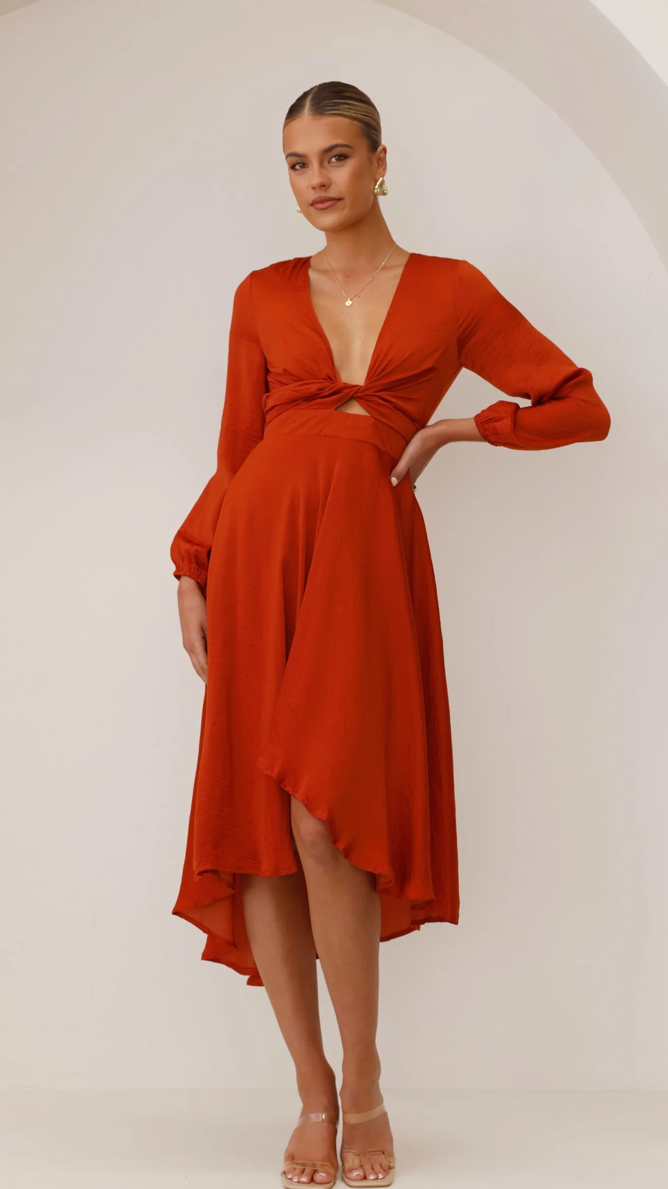 Starry Nights Dress - Rust - Image 23
