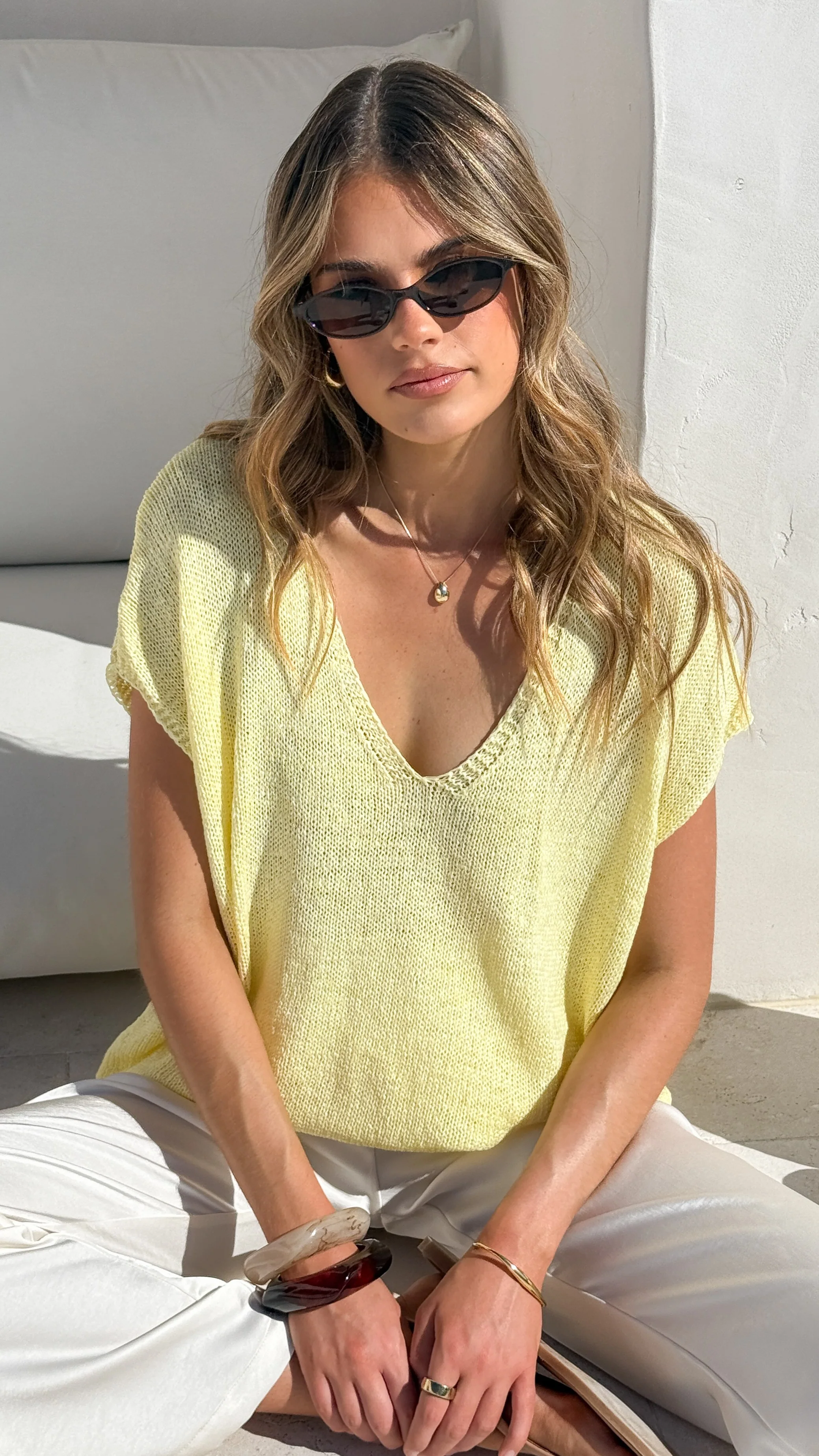 Stelaria Knit Top - Yellow - Image 11
