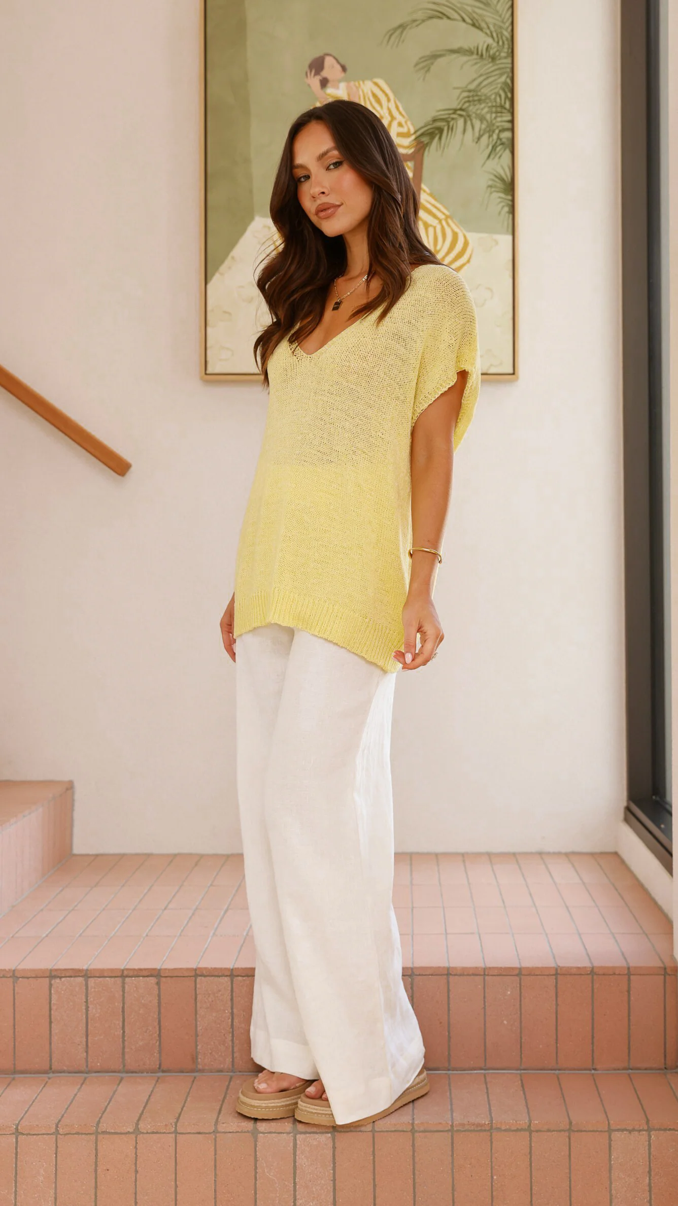 Stelaria Knit Top - Yellow - Image 13