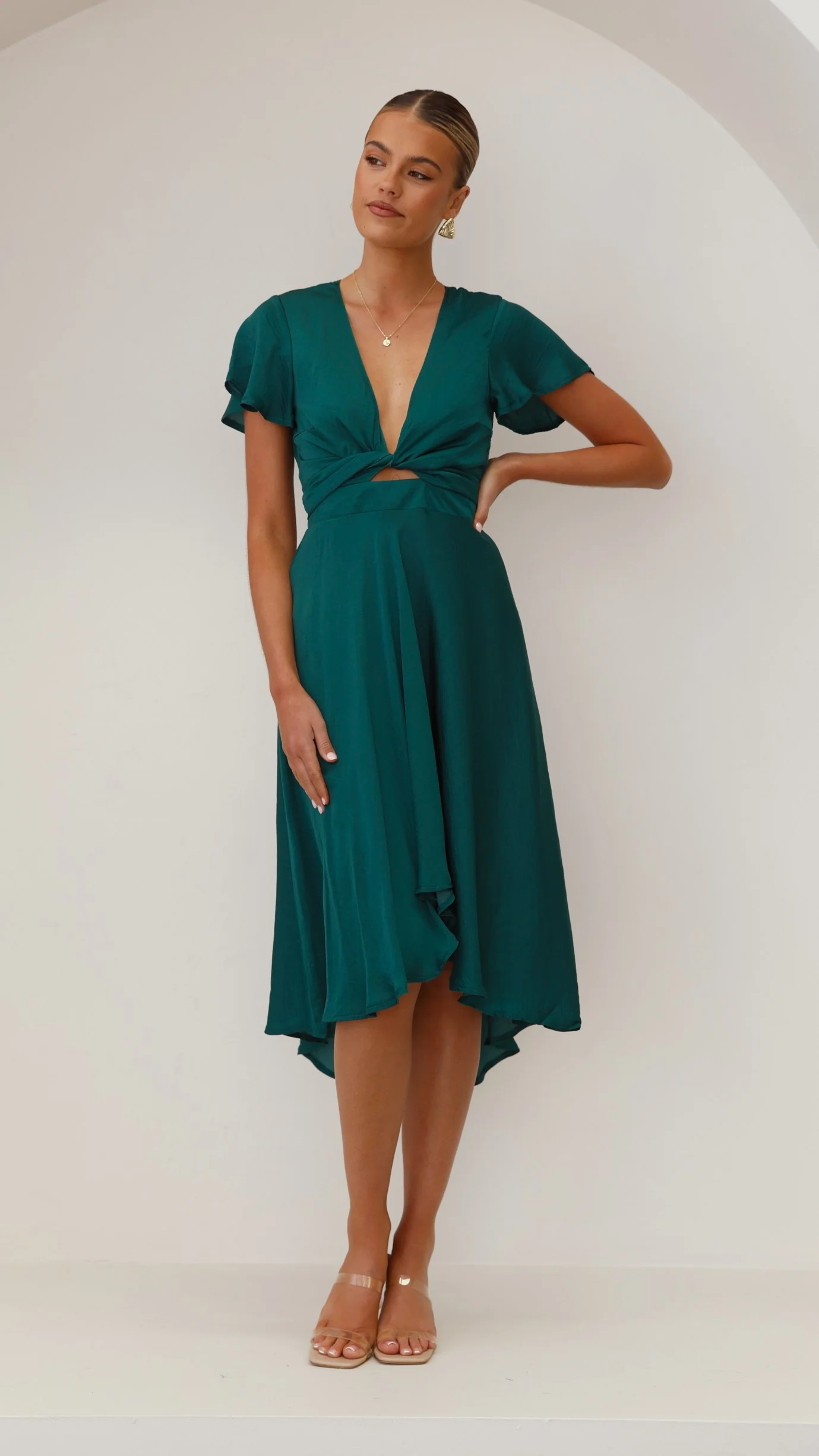 Sunny Daze Dress - Emerald - Image 11
