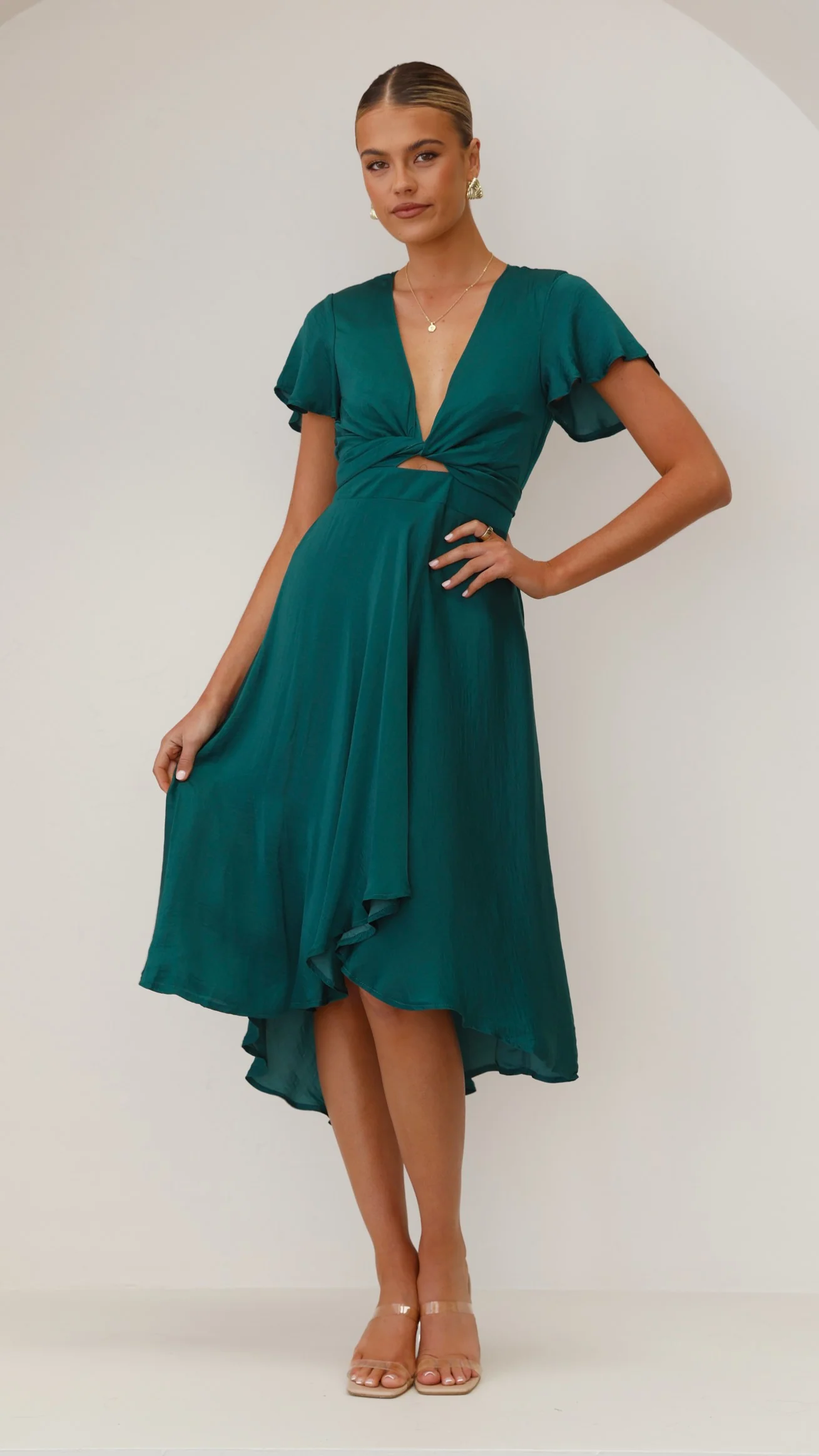 Sunny Daze Dress - Emerald - Image 12