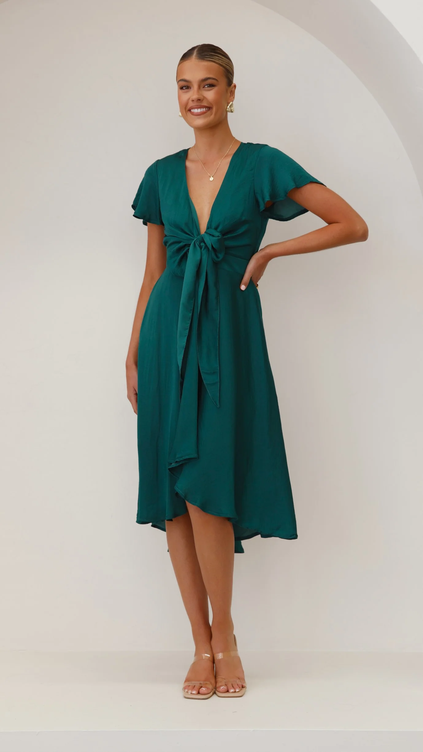 Sunny Daze Dress - Emerald - Image 29