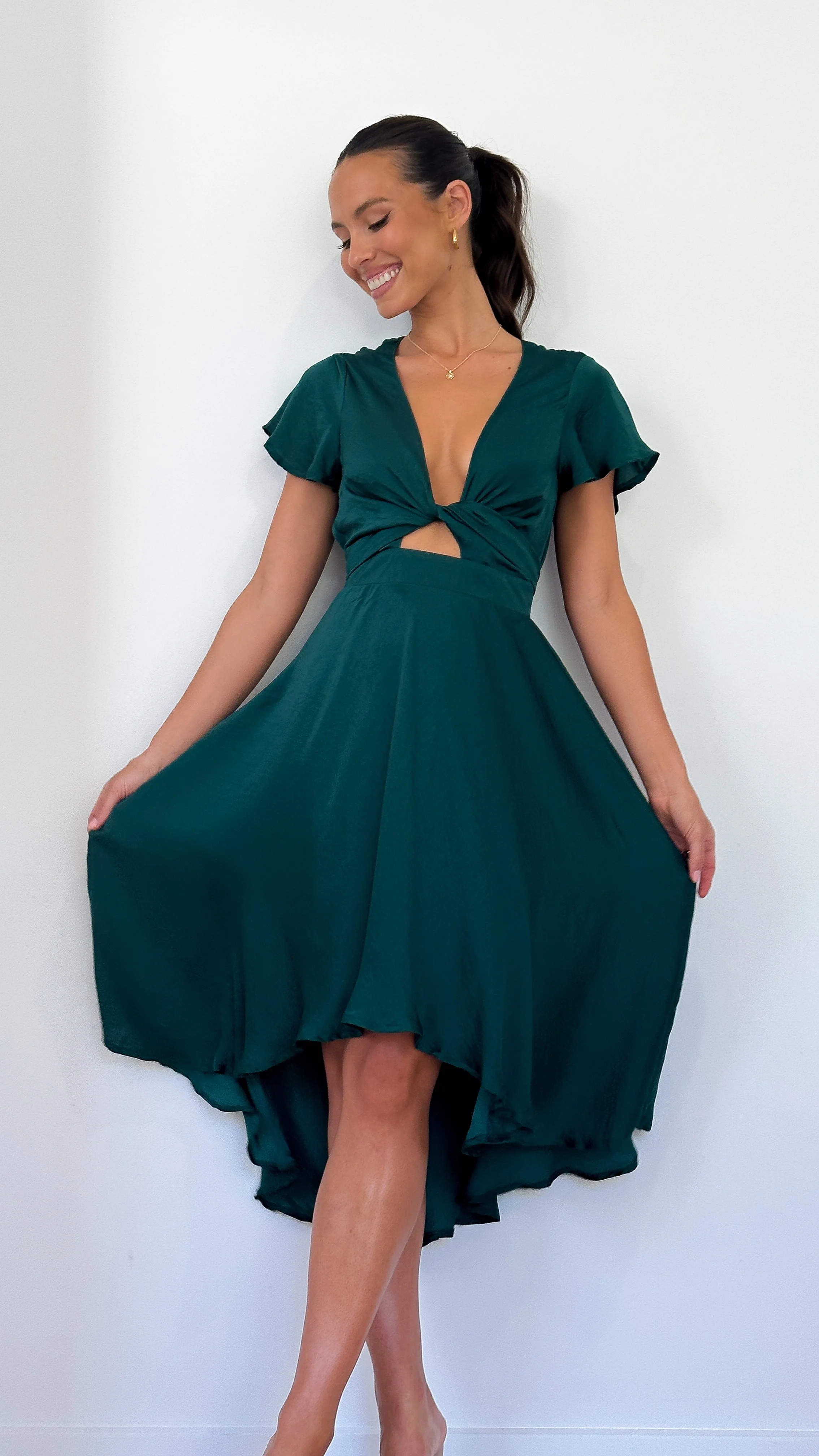Sunny Daze Dress - Emerald - Image 8