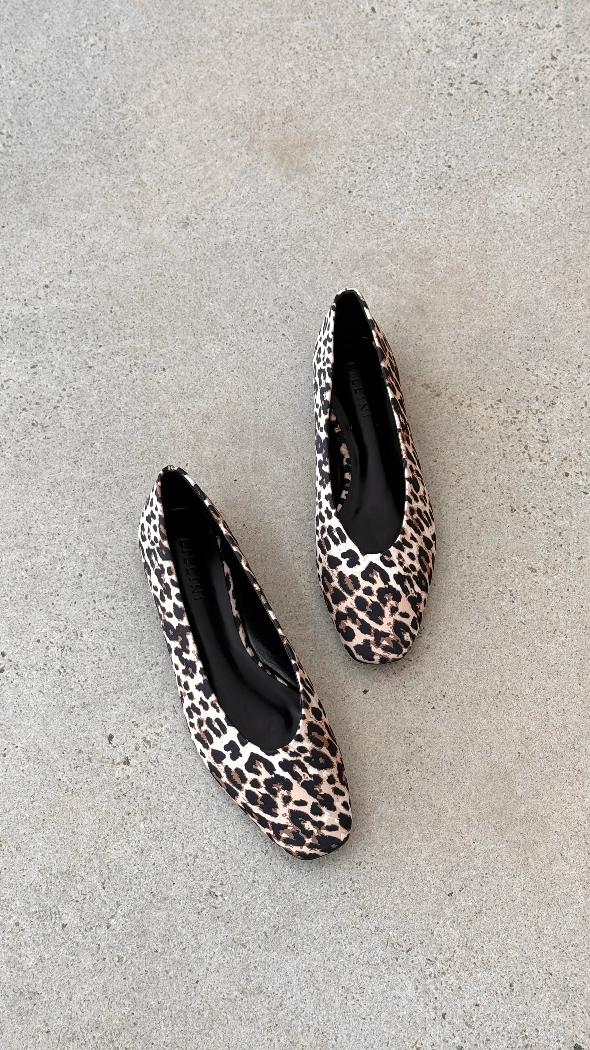 Suzie Ballet Flats - Leopard Satin - Image 2