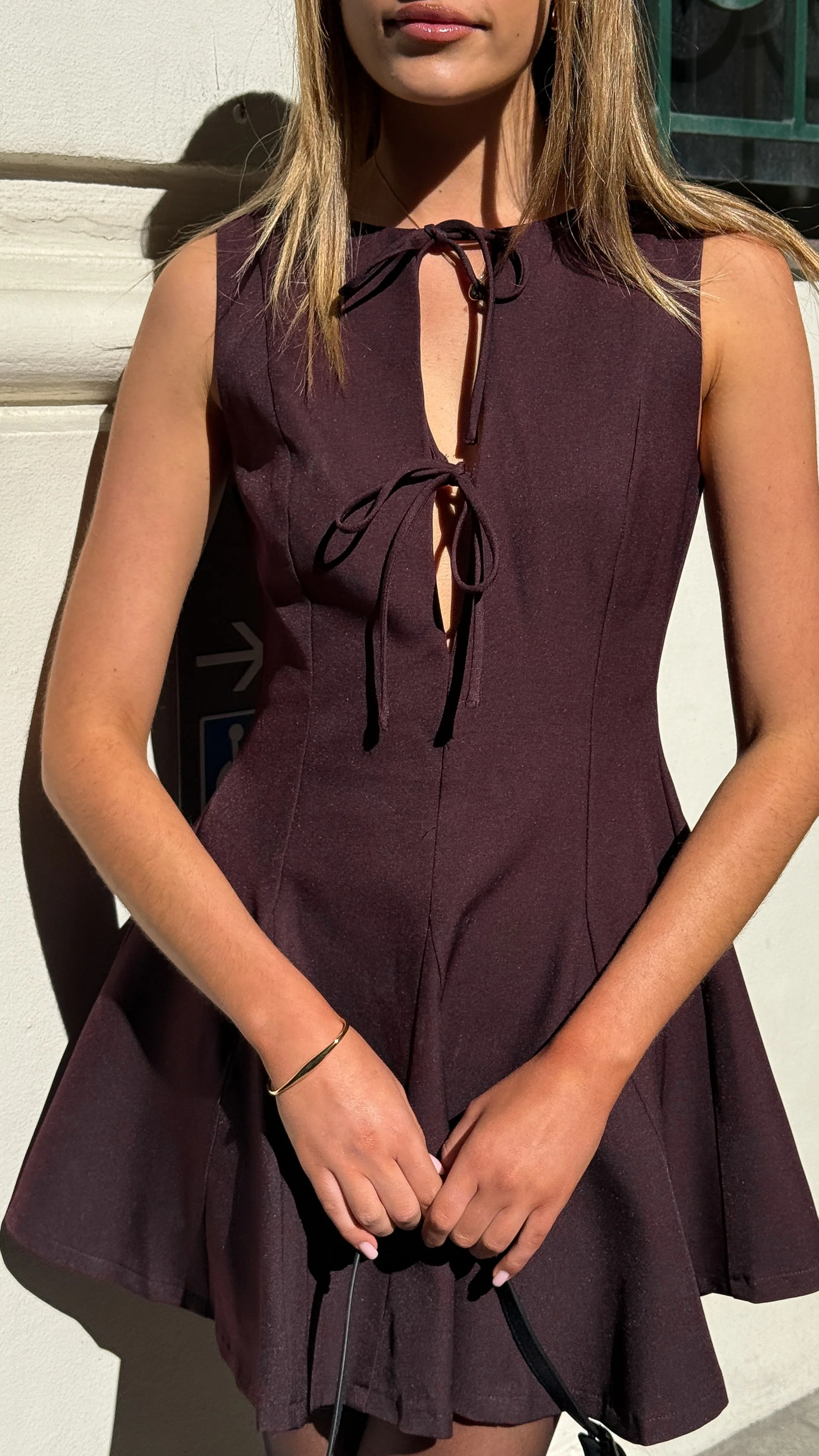 Sweeny Mini Dress - Plum - Image 4
