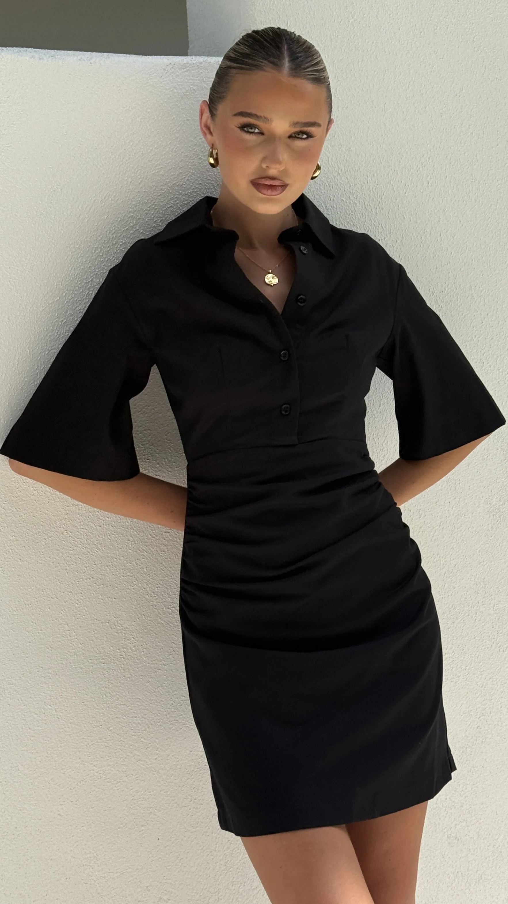 Sydney Mini Dress - Black - Image 3