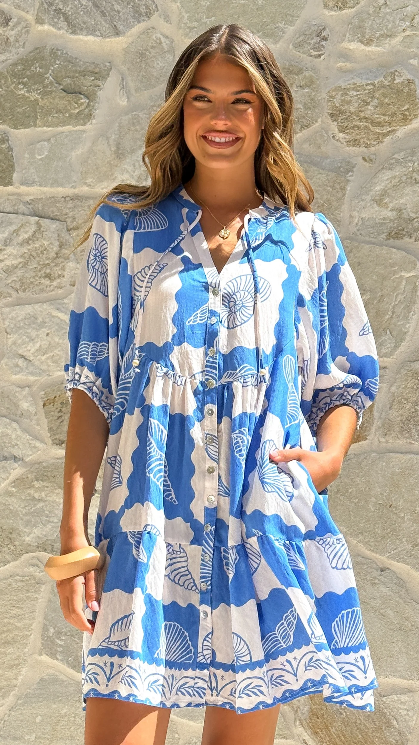 Tabitha Mini Dress - La Mer Blue - Image 6