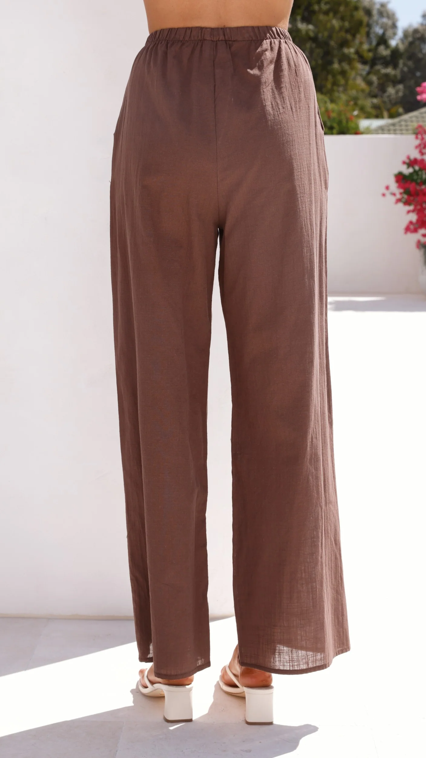 Talia Strapless Top and Pants Set - Brown - Image 8