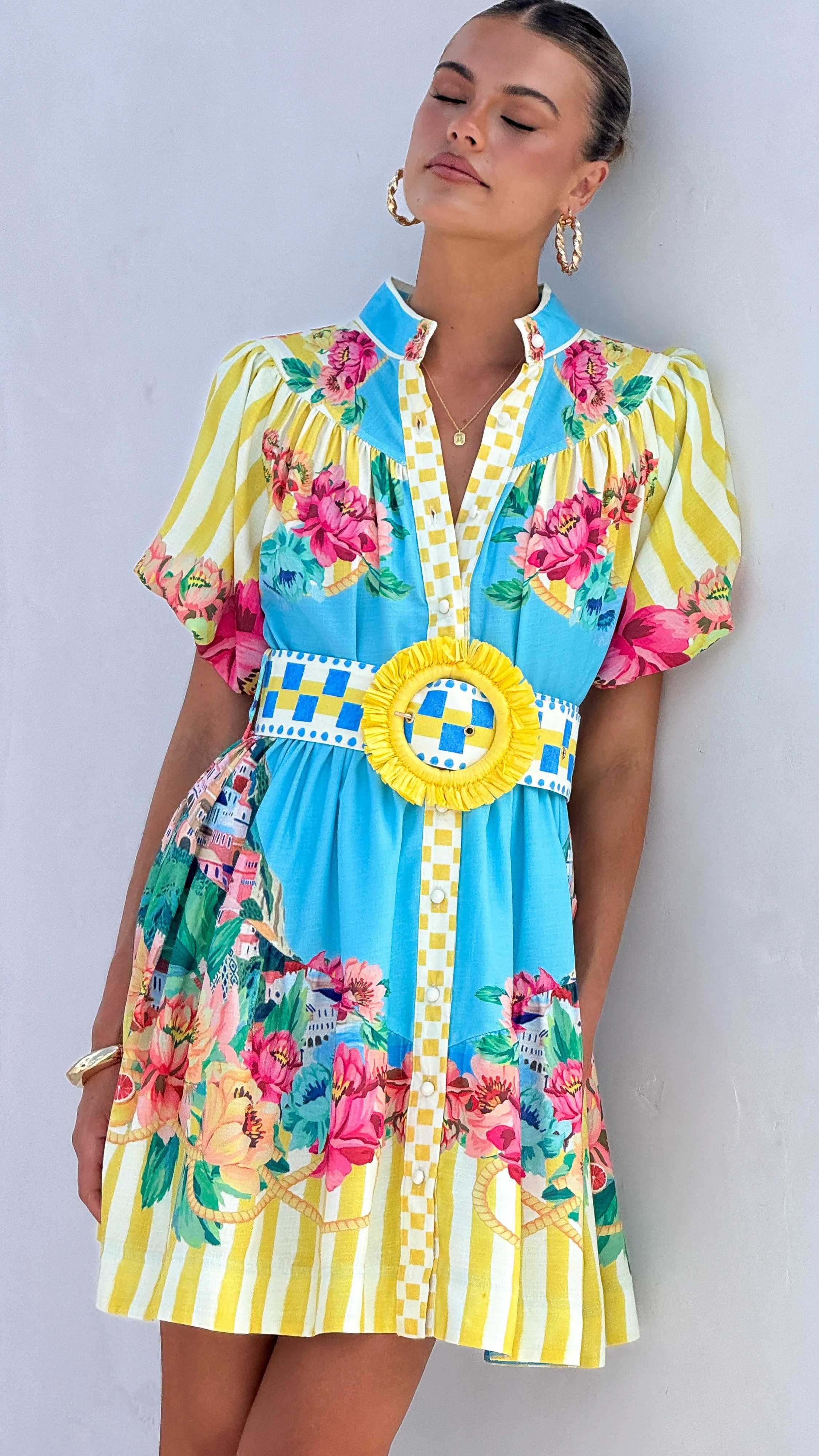 Talisha Mini Dress - Positano Blue - Image 10