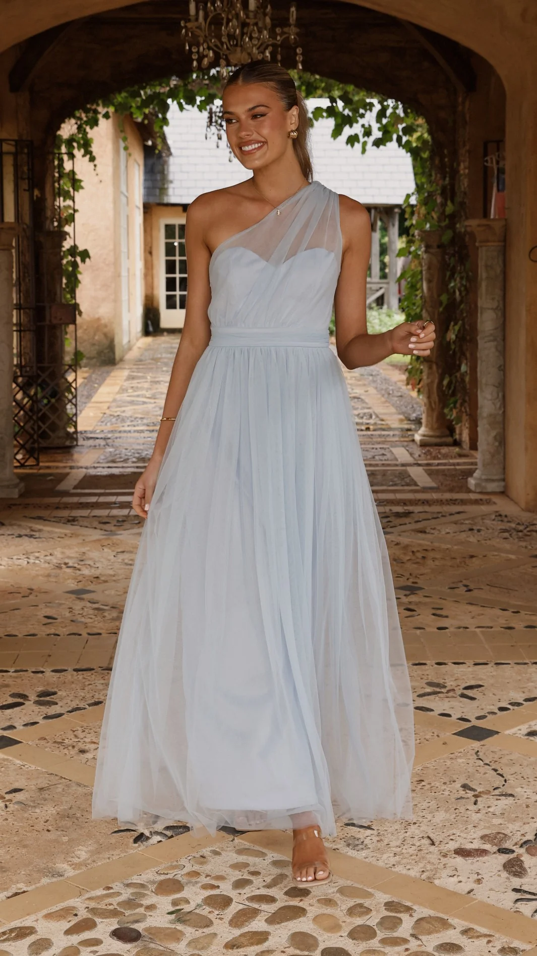 Talissa Tulle Maxi Dress - Blue - Image 10