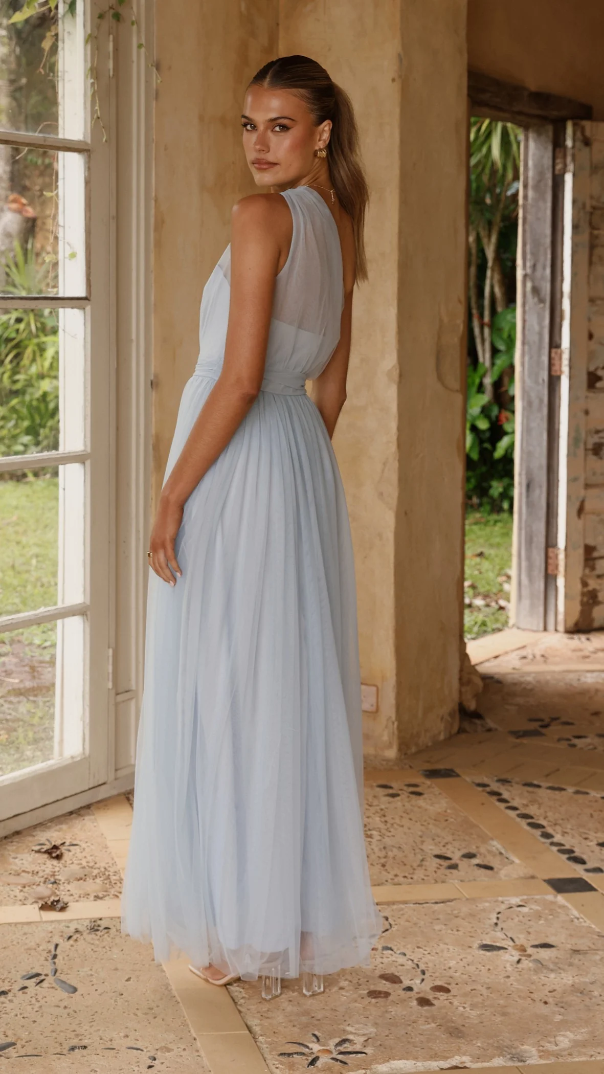 Talissa Tulle Maxi Dress - Blue - Image 2