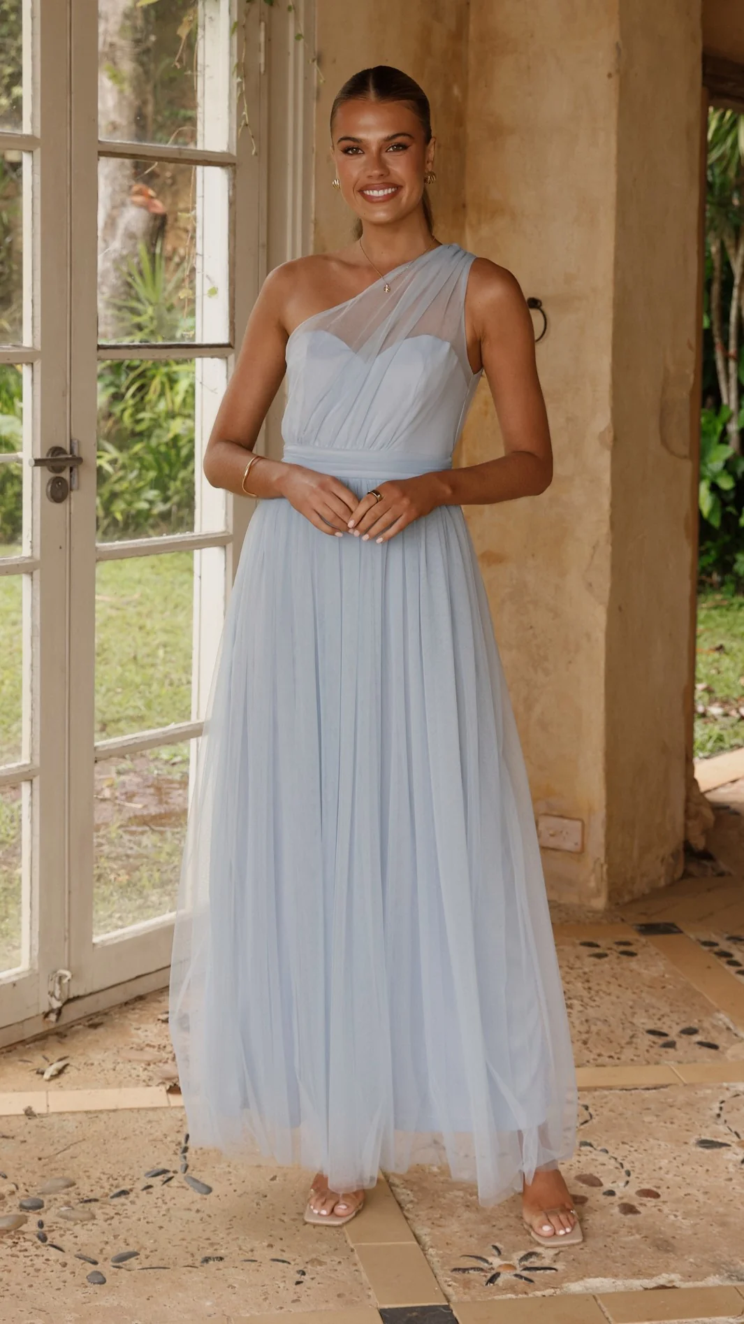 Talissa Tulle Maxi Dress - Blue - Image 3