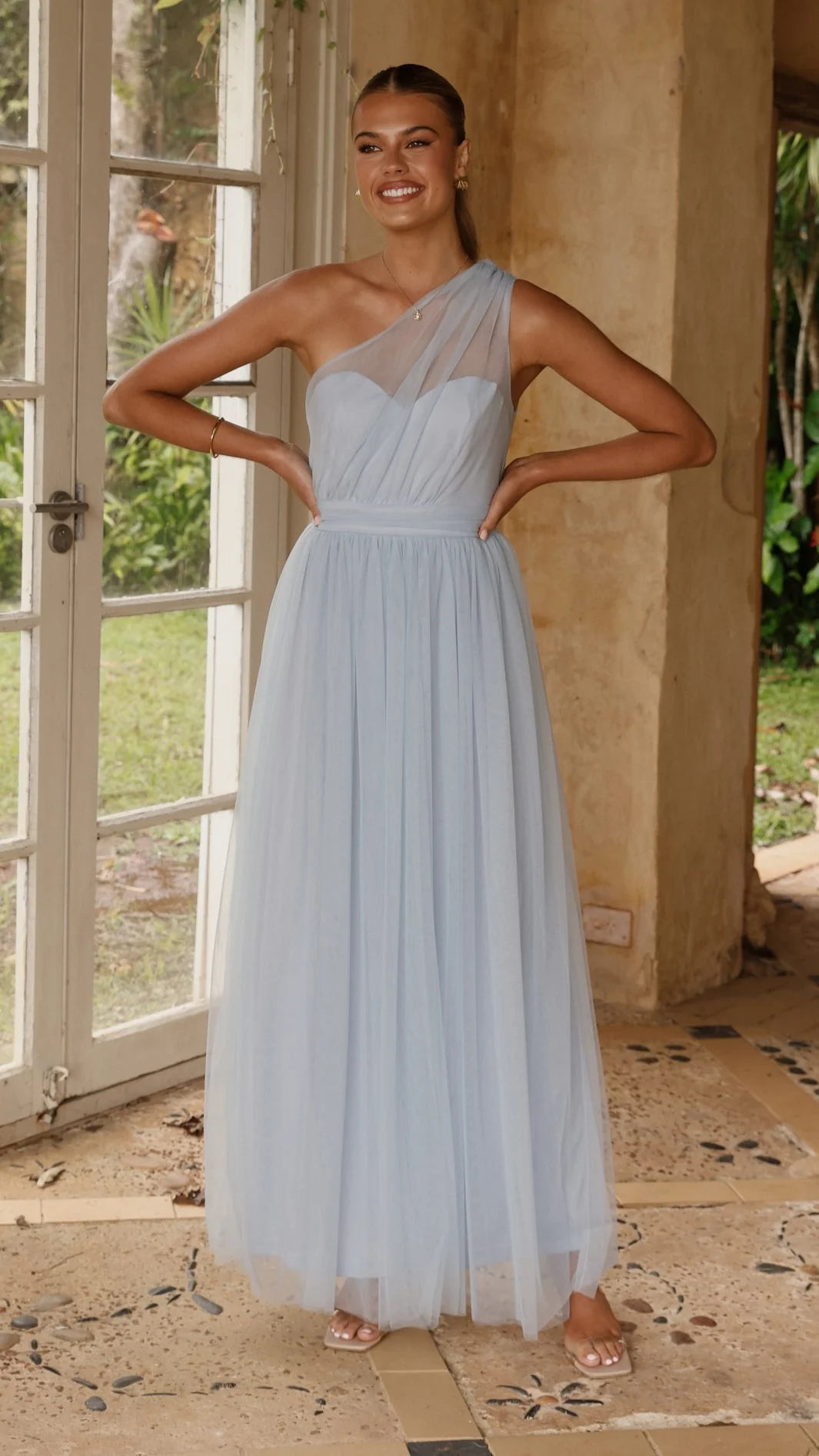 Talissa Tulle Maxi Dress - Blue - Image 5
