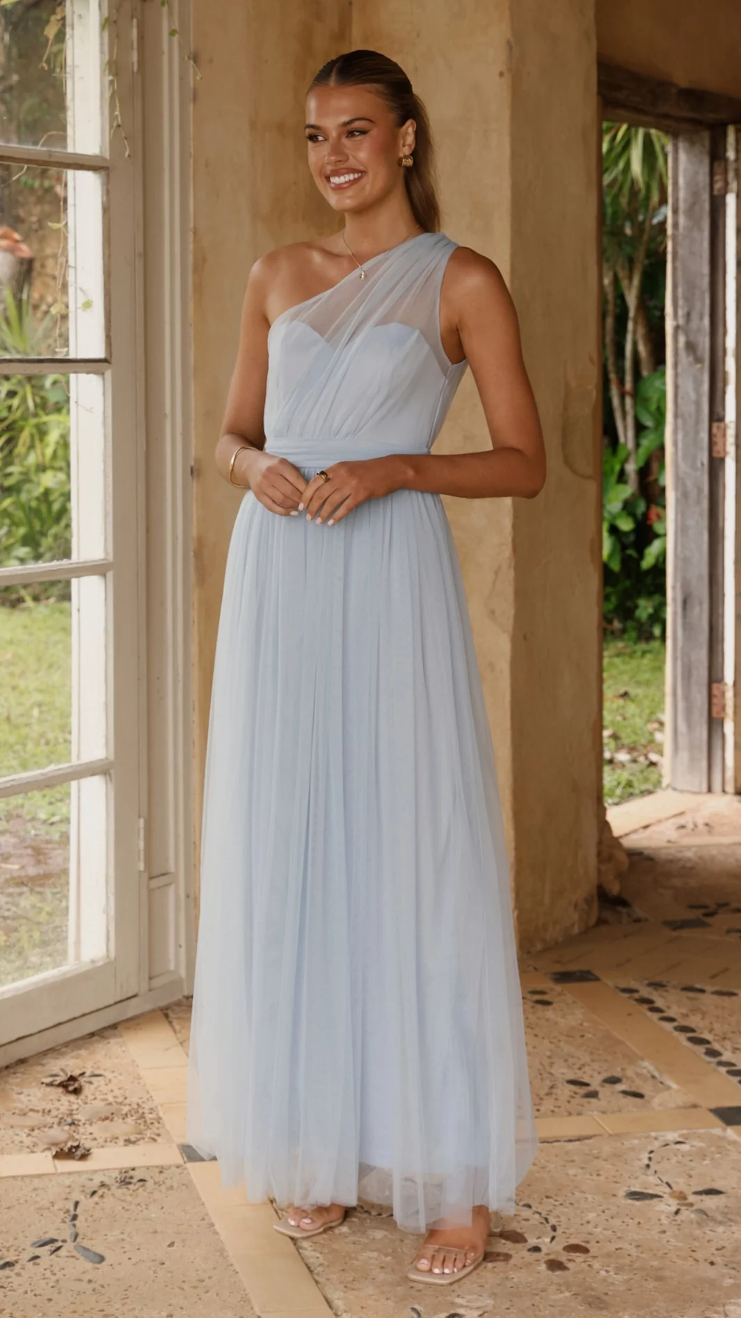 Talissa Tulle Maxi Dress - Blue - Image 8