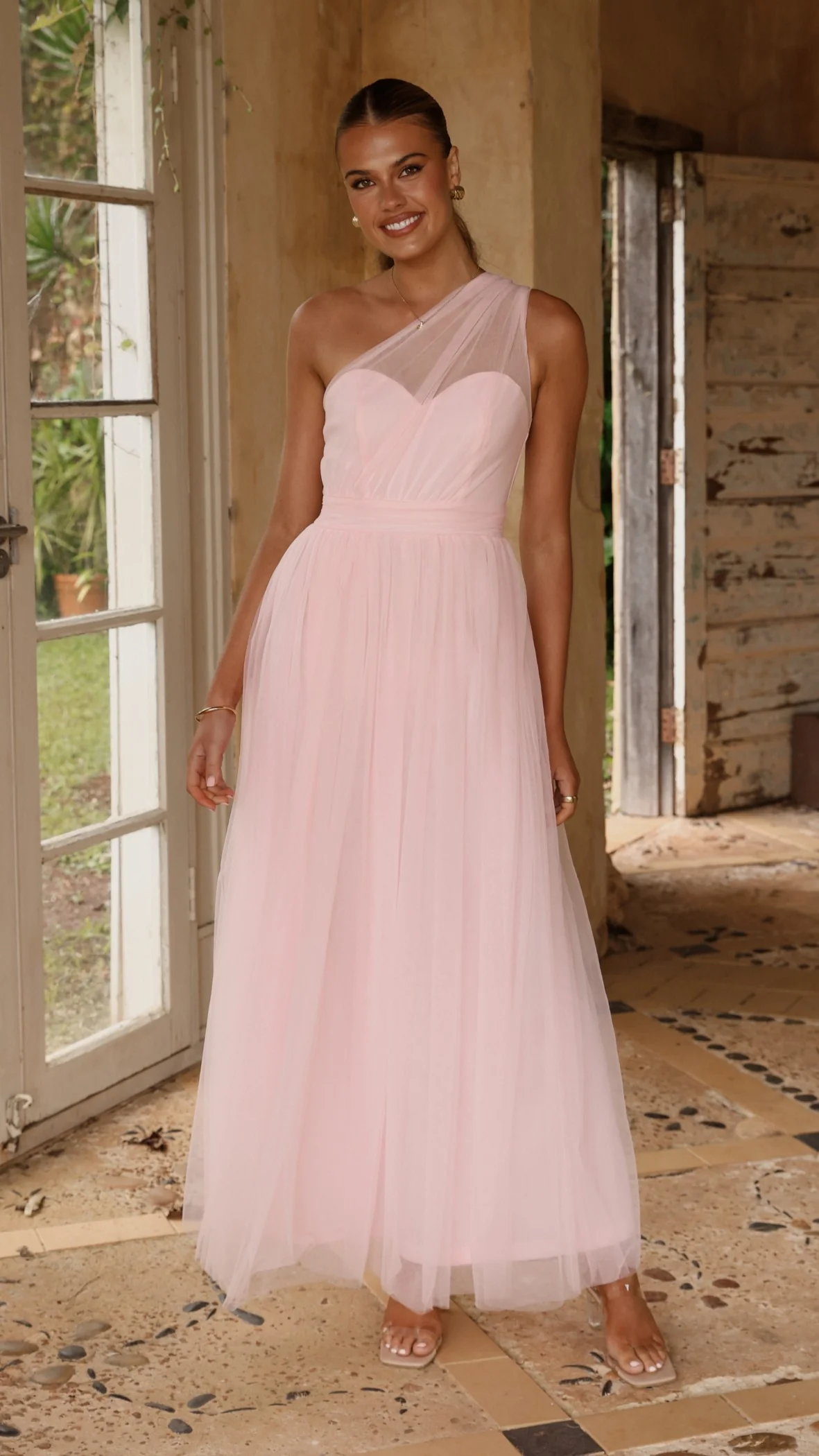 Talissa Tulle Maxi Dress - Pink - Image 11