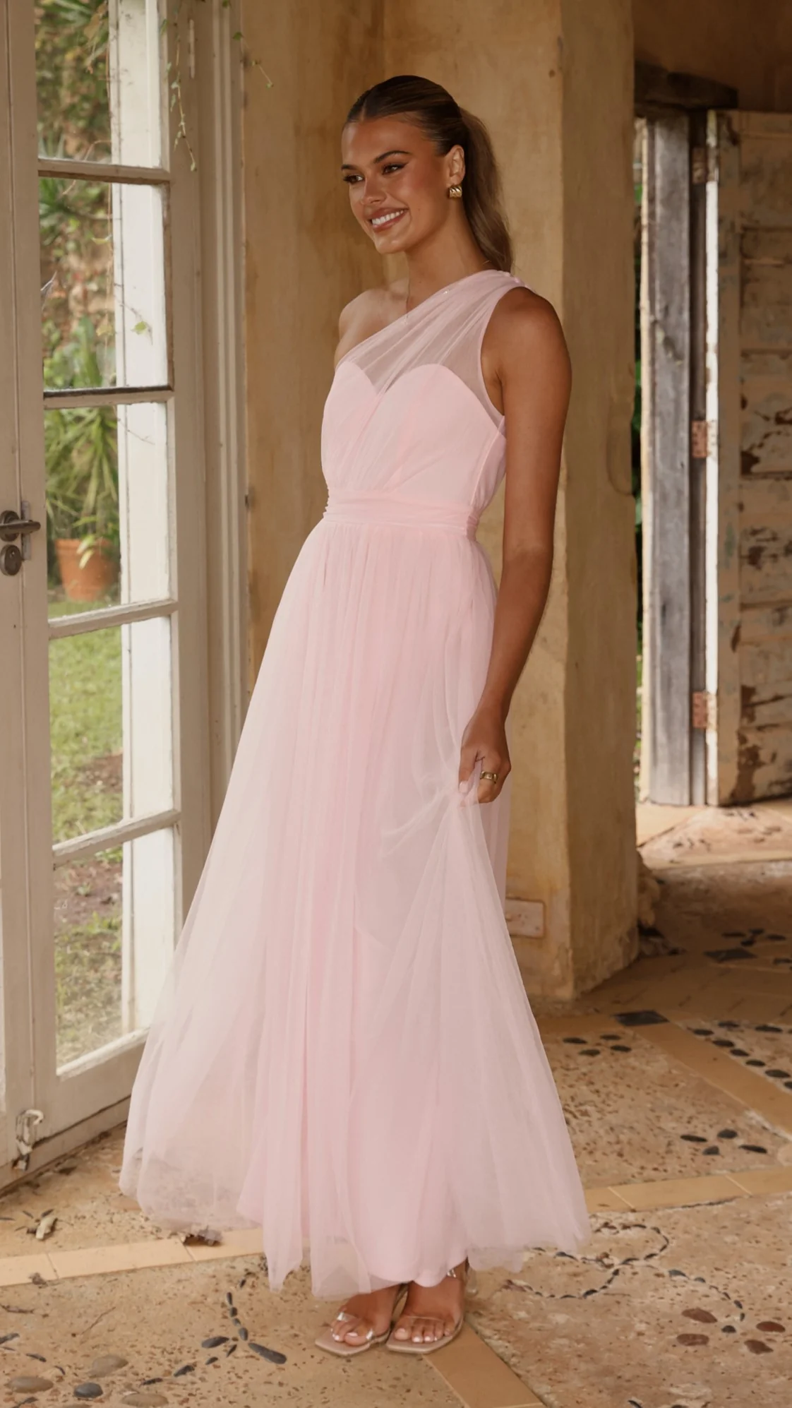 Talissa Tulle Maxi Dress - Pink - Image 4