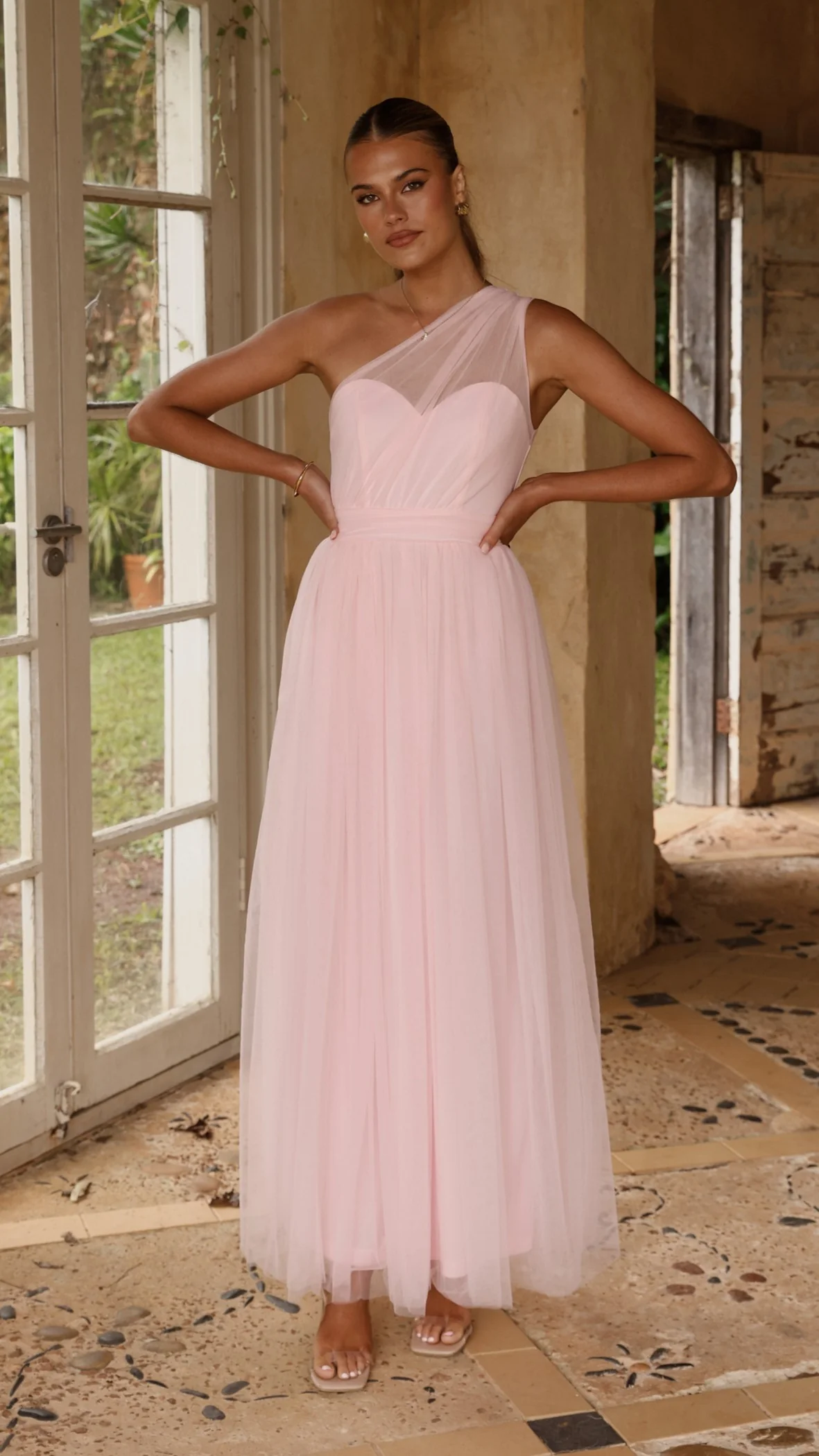 Talissa Tulle Maxi Dress - Pink - Image 5