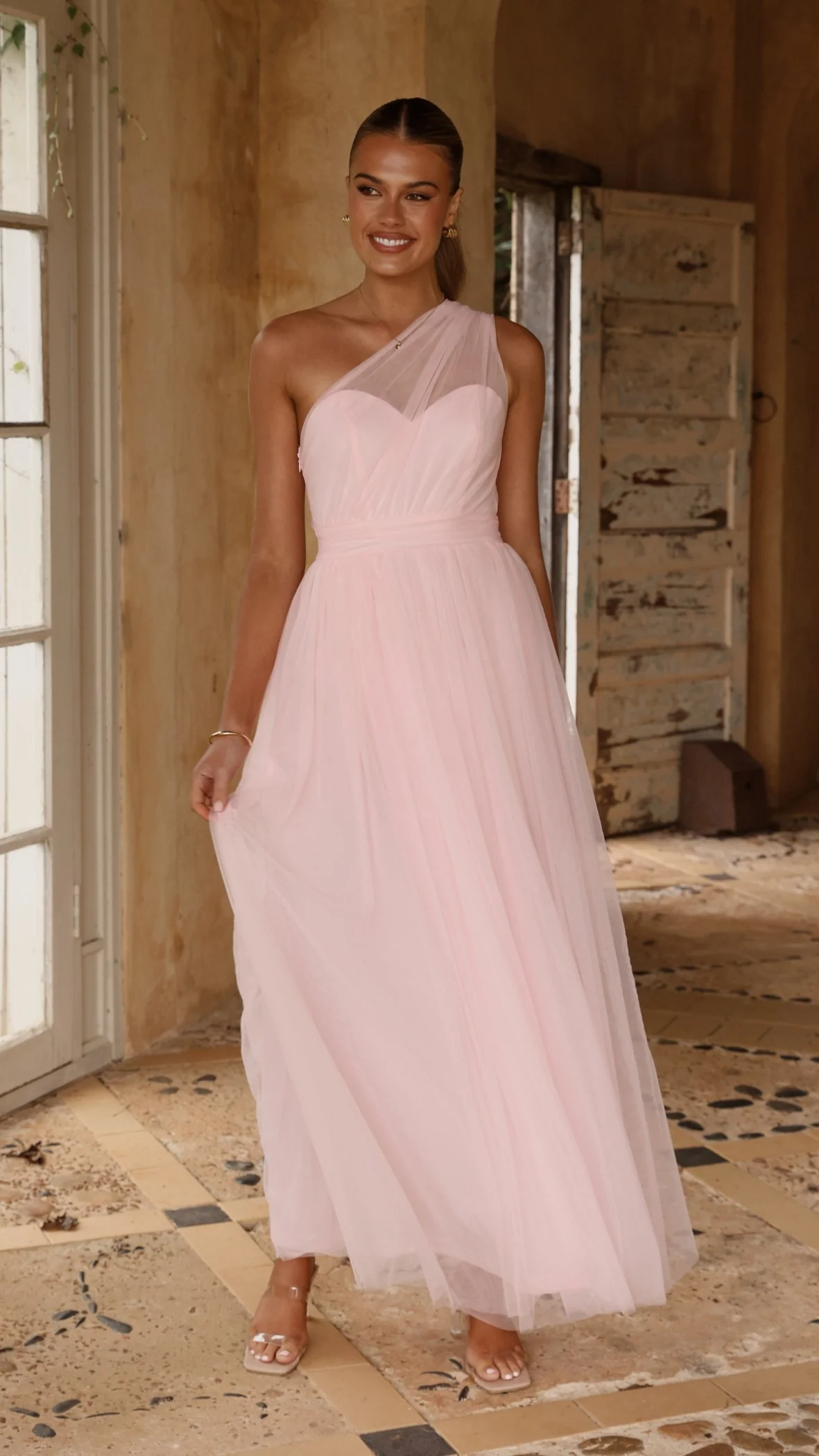 Talissa Tulle Maxi Dress - Pink - Image 6