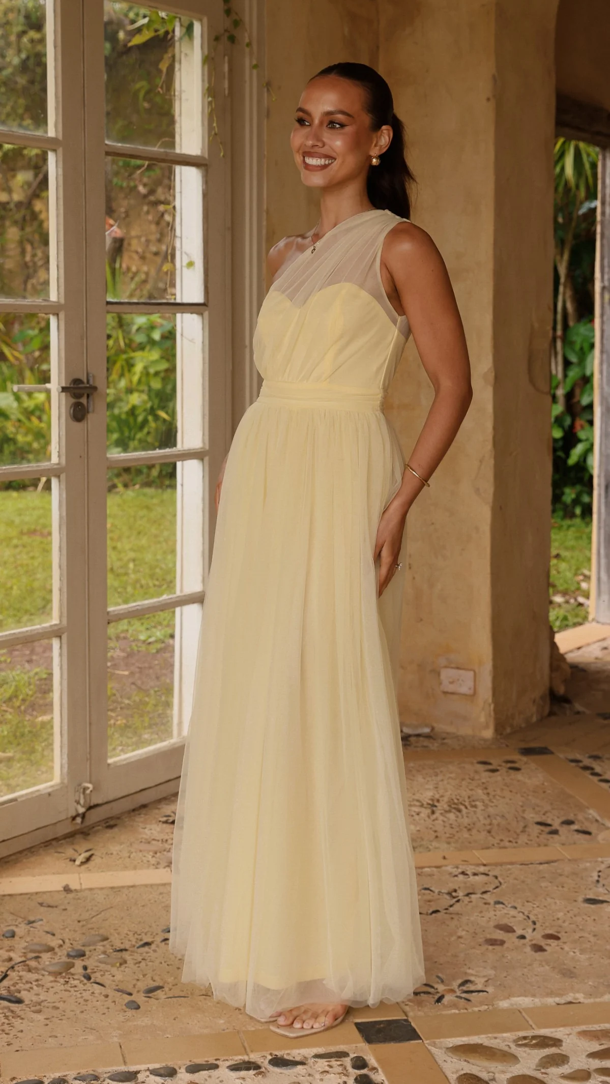 Talissa Tulle Maxi Dress - Yellow - Image 7