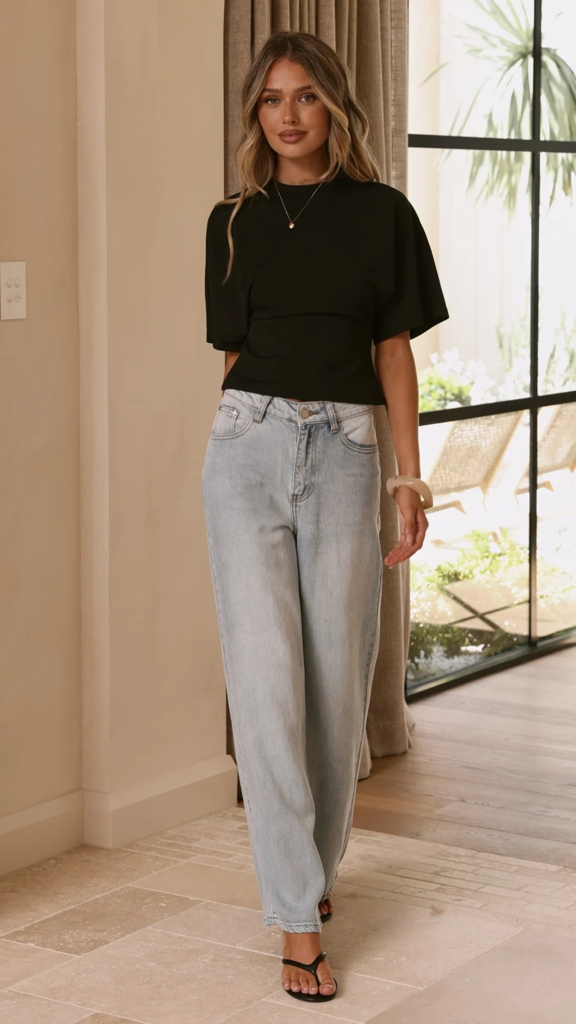 Tarah Straight Leg Jeans - Light Blue Denim - Image 3