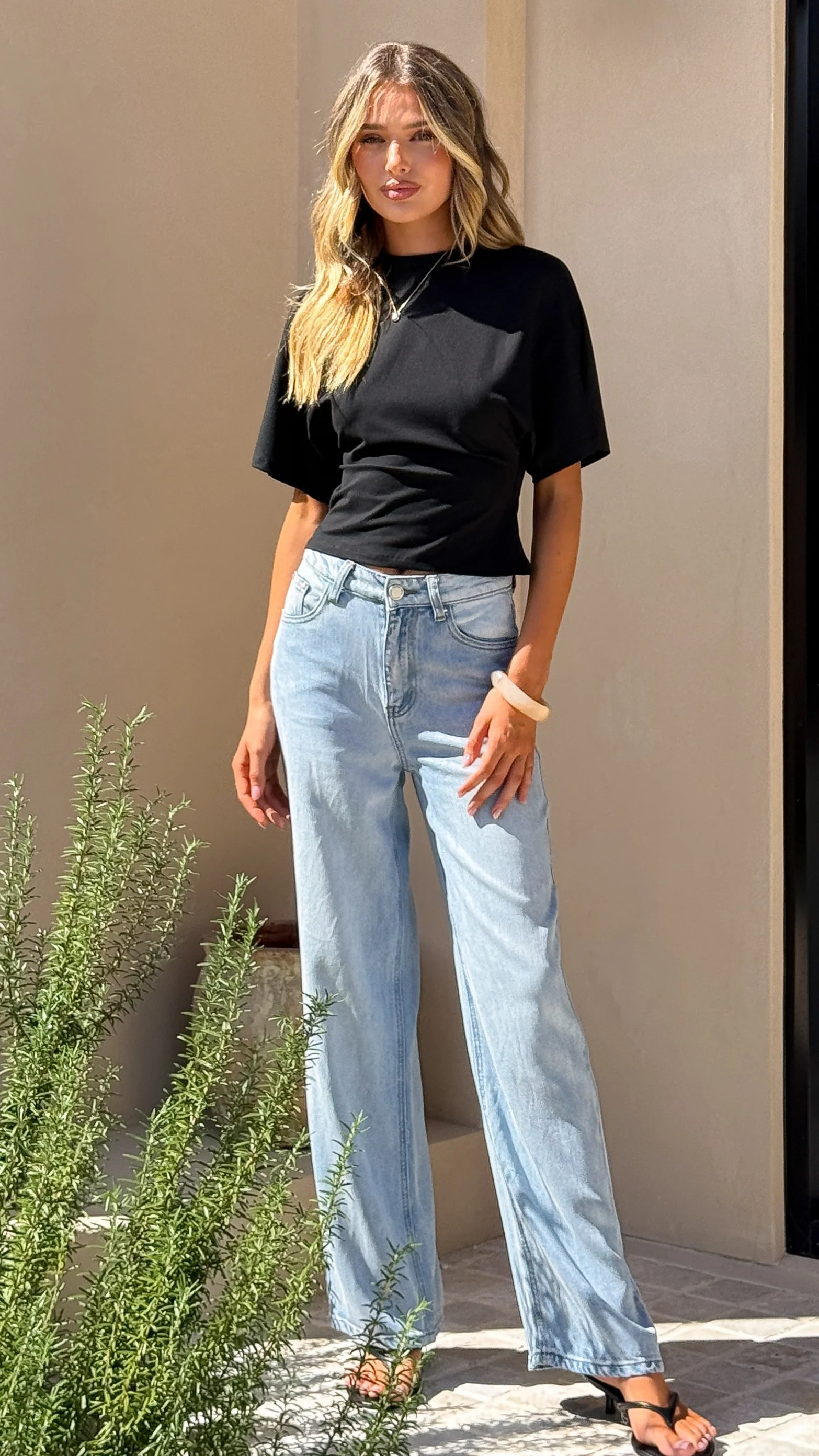 Tarah Straight Leg Jeans - Light Blue Denim - Image 5