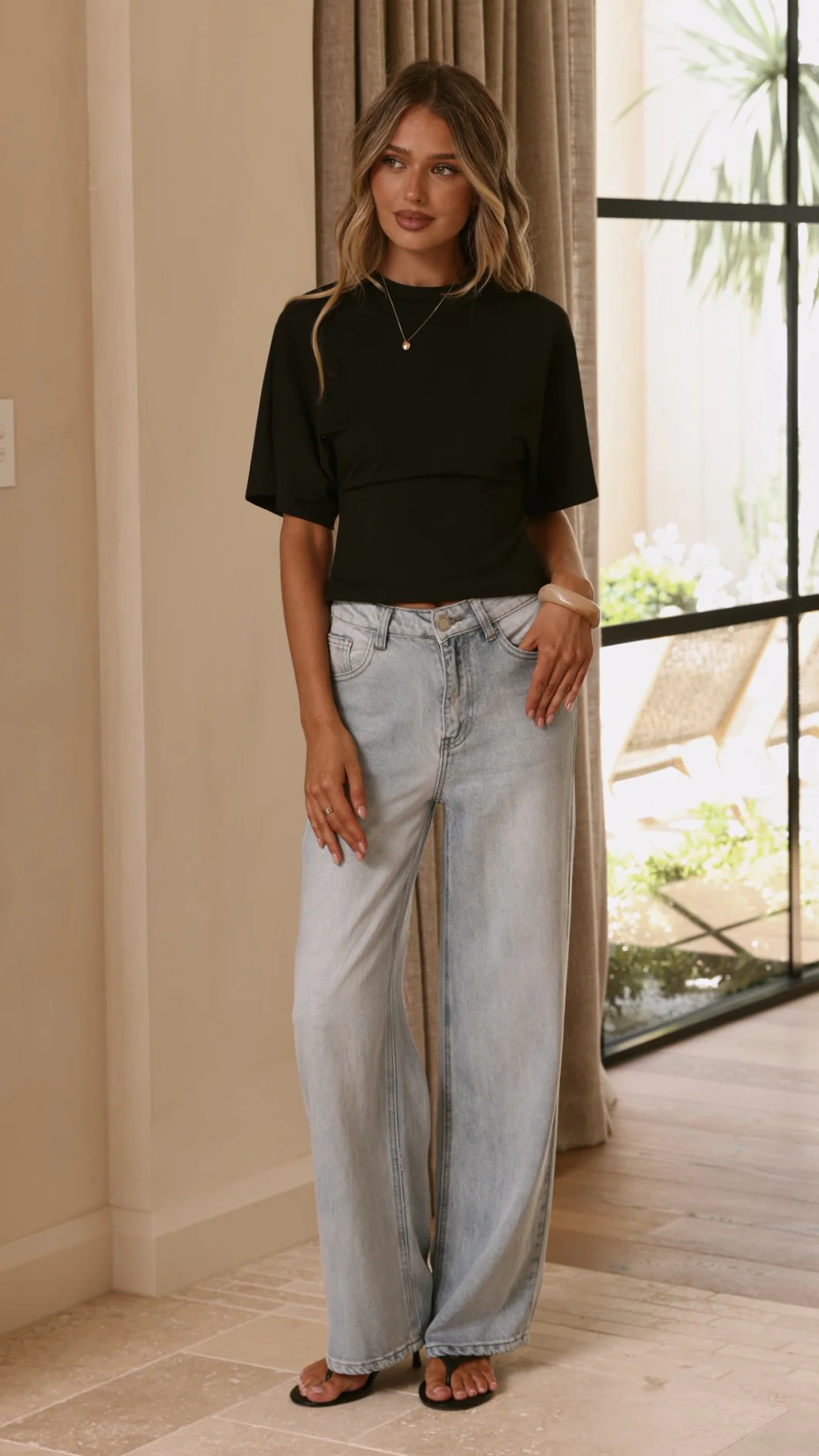 Tarah Straight Leg Jeans - Light Blue Denim - Image 7