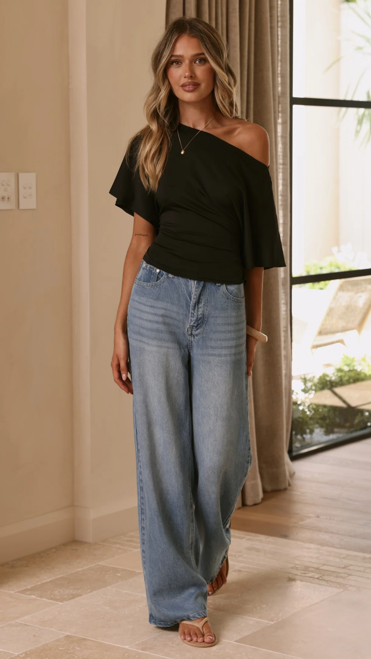 Tarah Straight Leg Jeans - Mid Blue Denim - Image 4