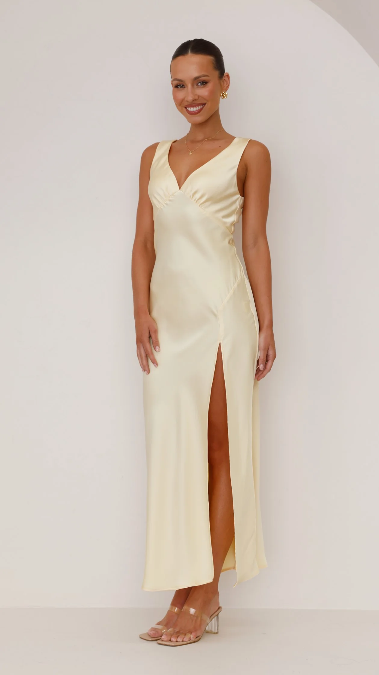 Taylor Maxi Dress - Lemon - Image 11