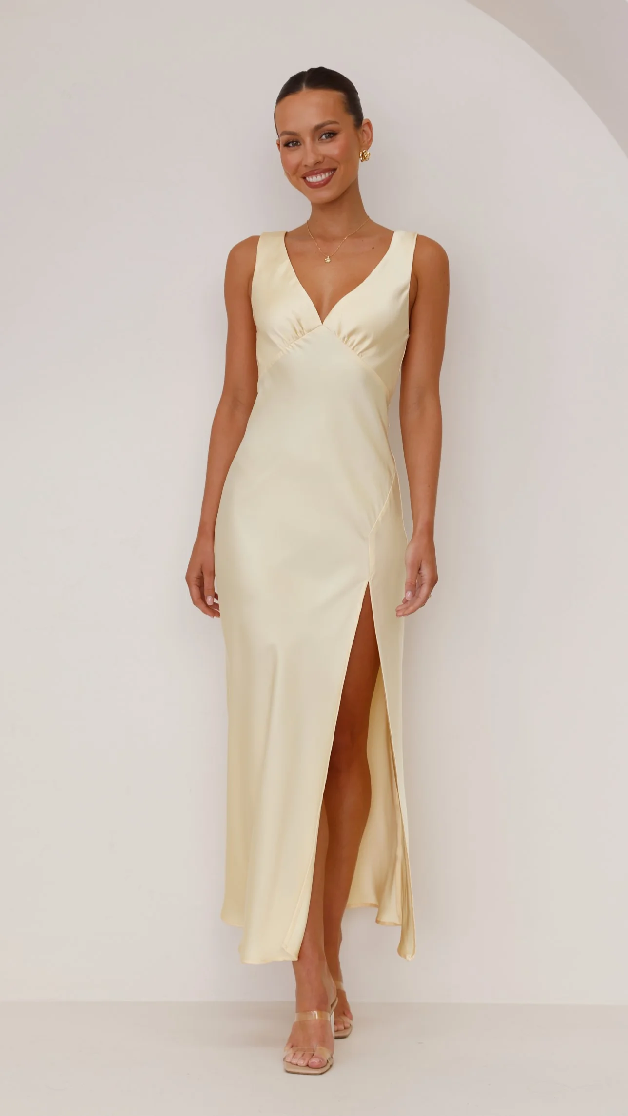 Taylor Maxi Dress - Lemon - Image 16